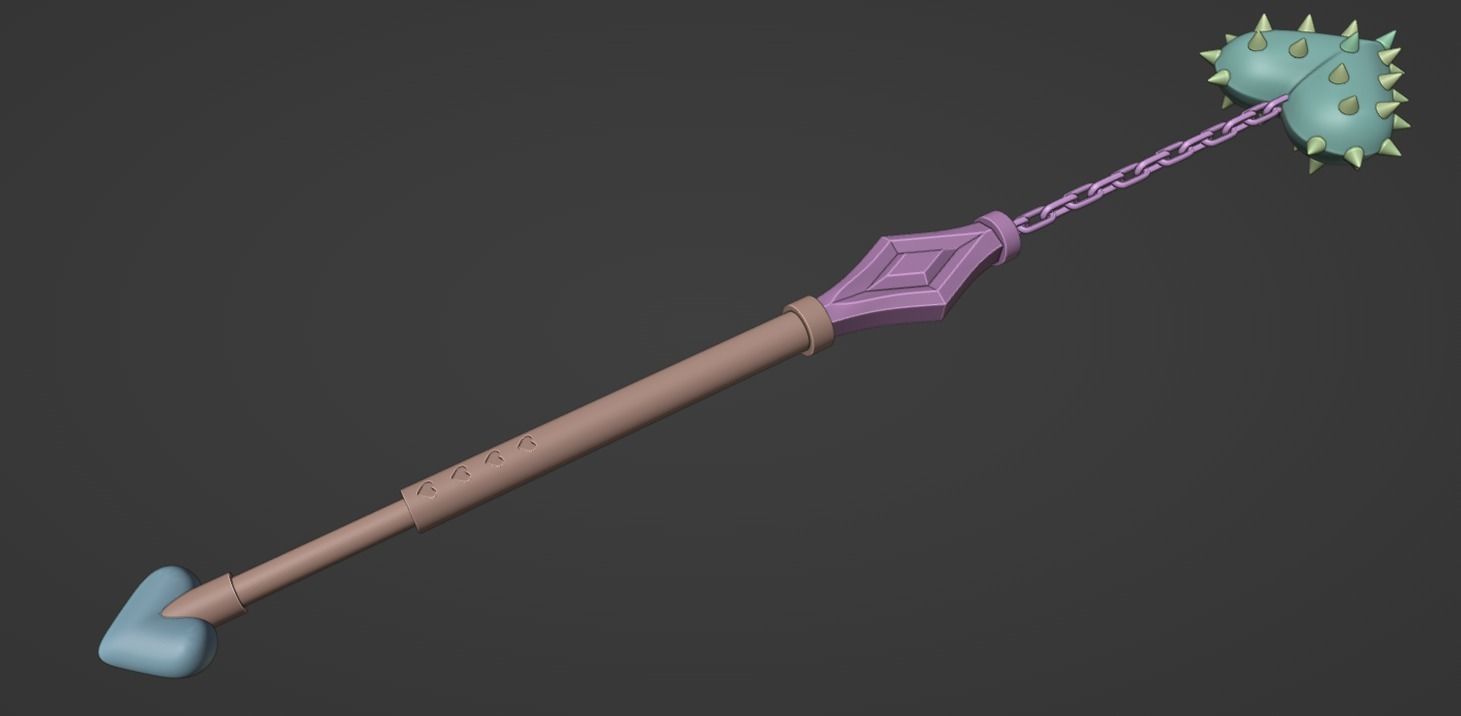 Omori Sweetheart Mace 3D print model_6
