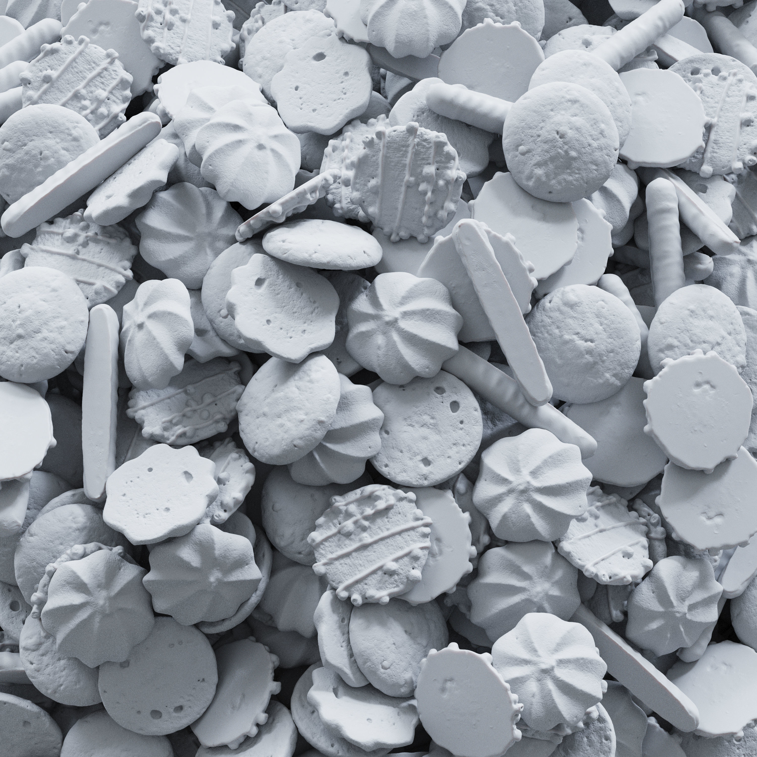 Cookies x4 3D scanned models 3D model_1