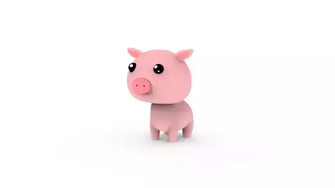 Cartoon Pig v001 character 