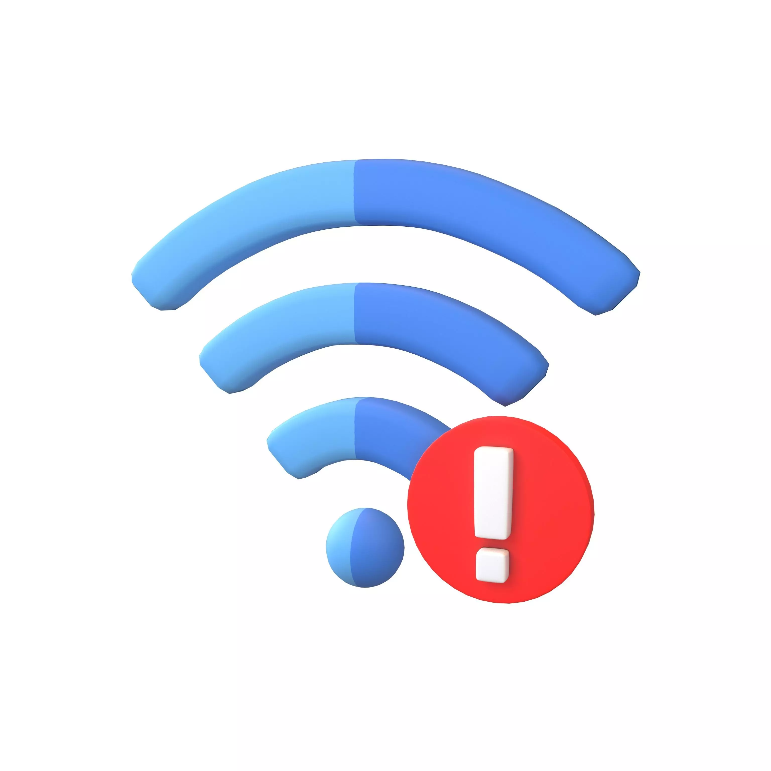 Wifi Problem Symbol v1 001 Low-poly 3D model_0