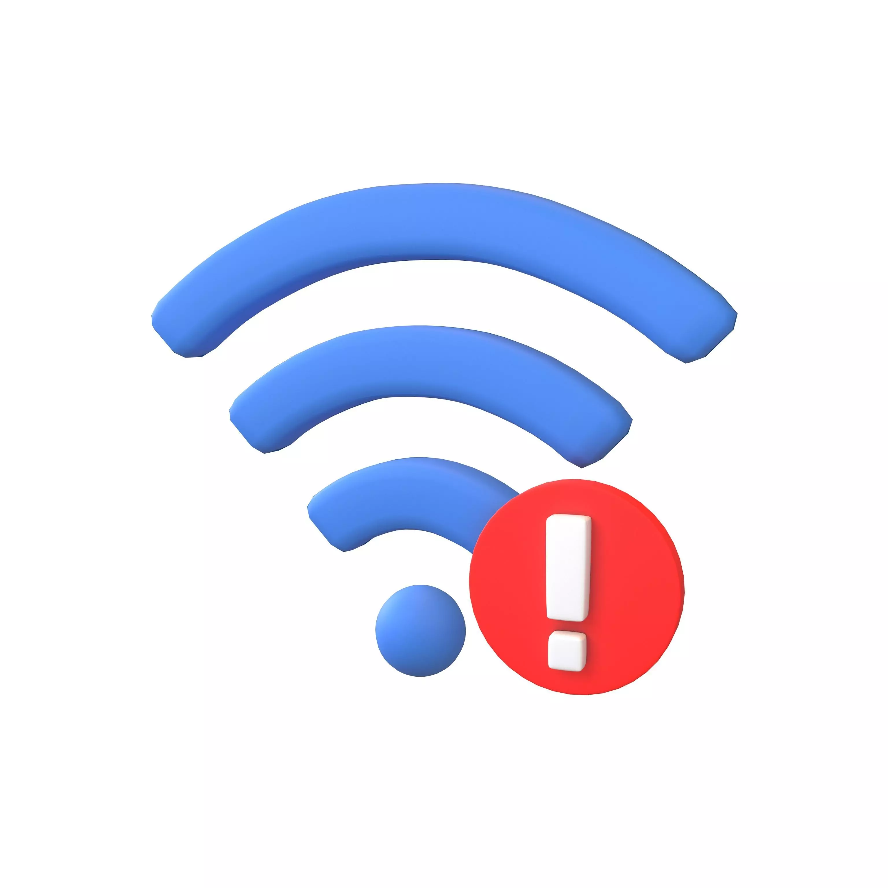 Wifi Problem Symbol v1 002 Low-poly 3D model_0