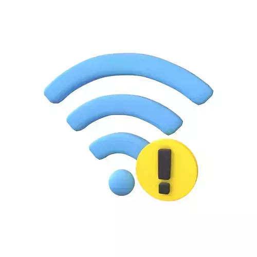 Wifi Problem Symbol v1 009 Low-poly 3D model