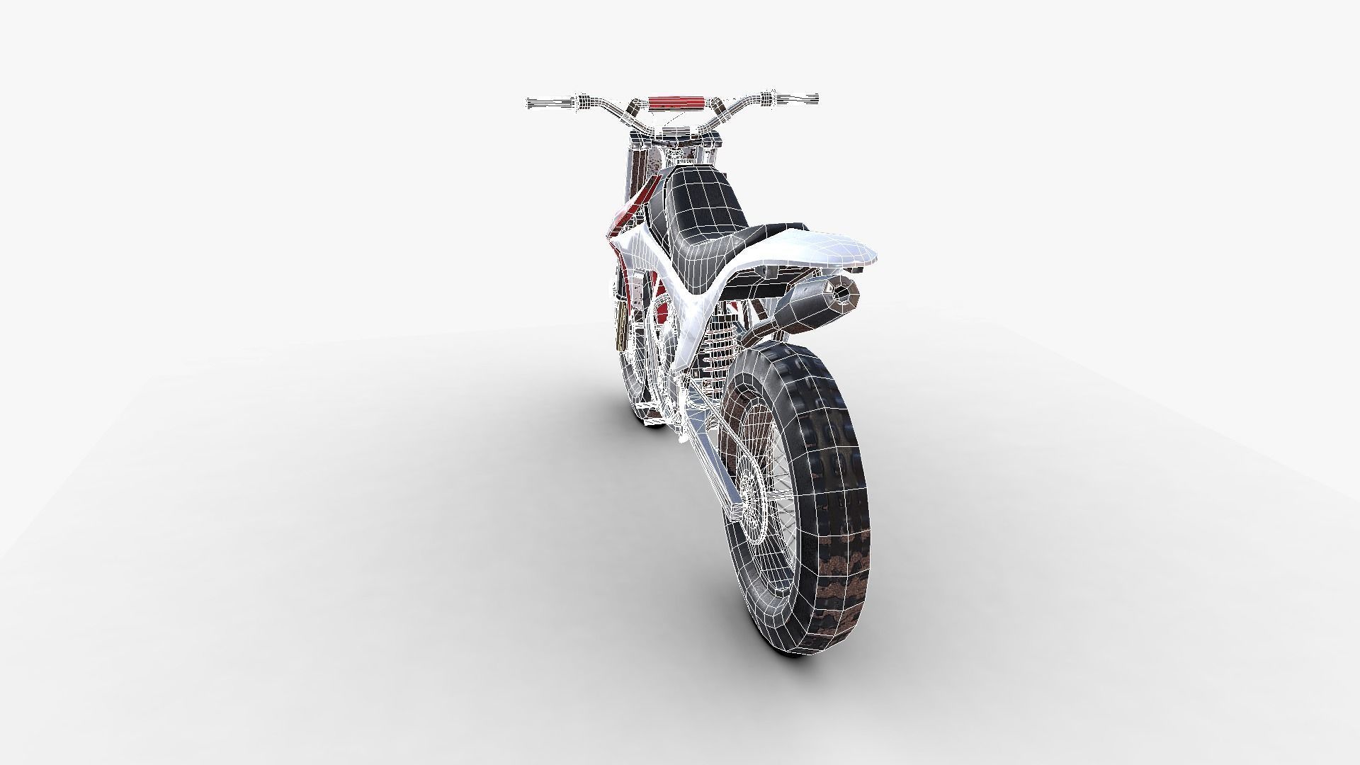 Dirt Bike Low-poly 3D model_22