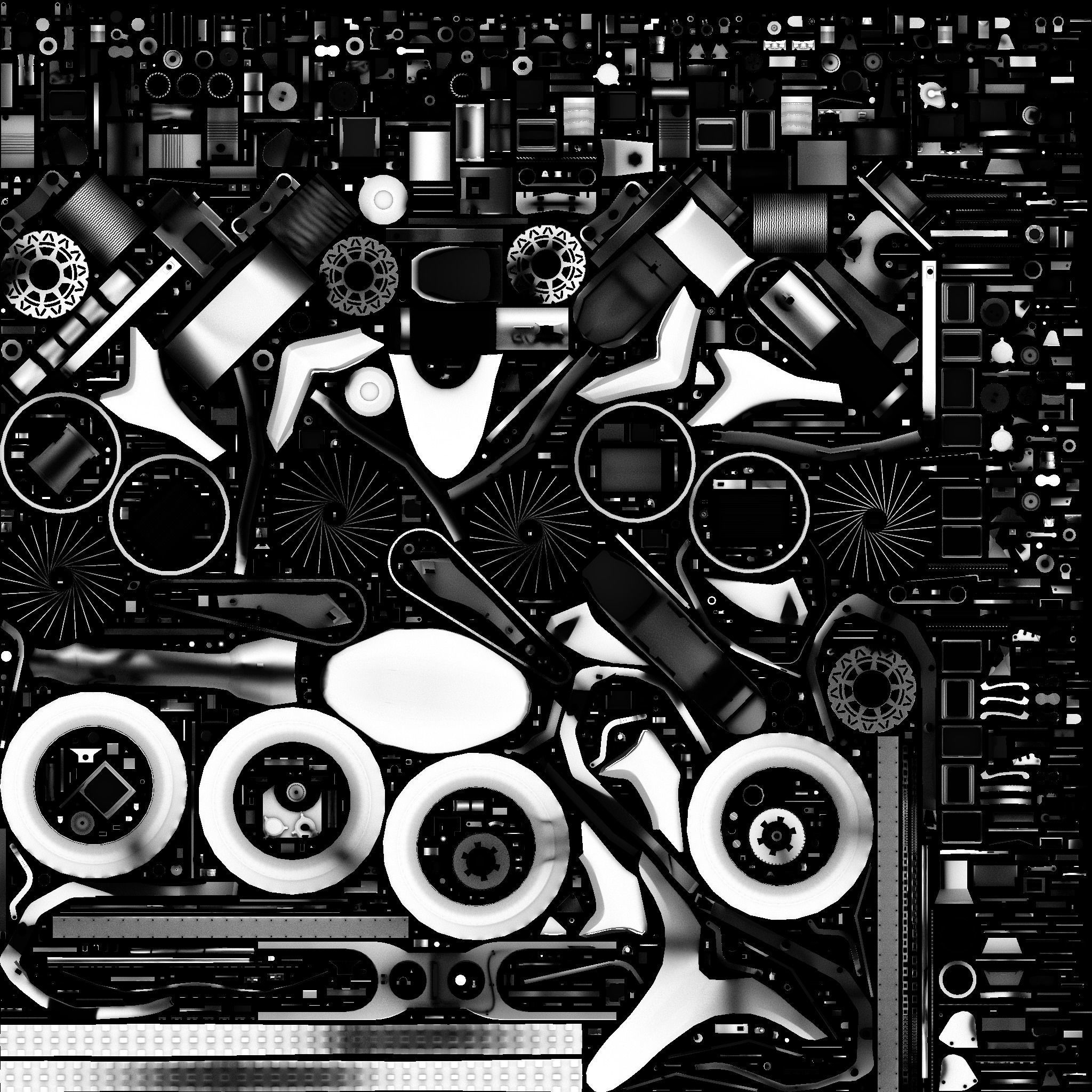 Dirt Bike Low-poly 3D model_30