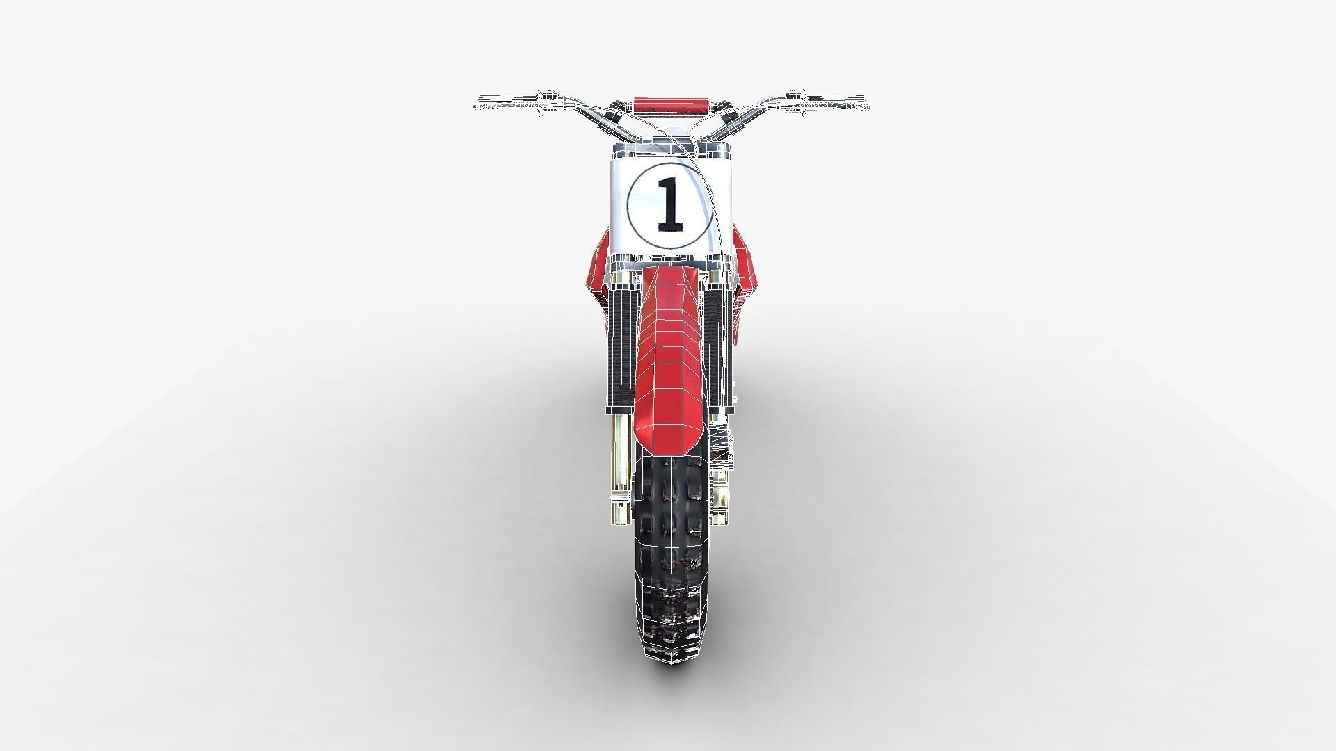Dirt Bike Low-poly 3D model_16