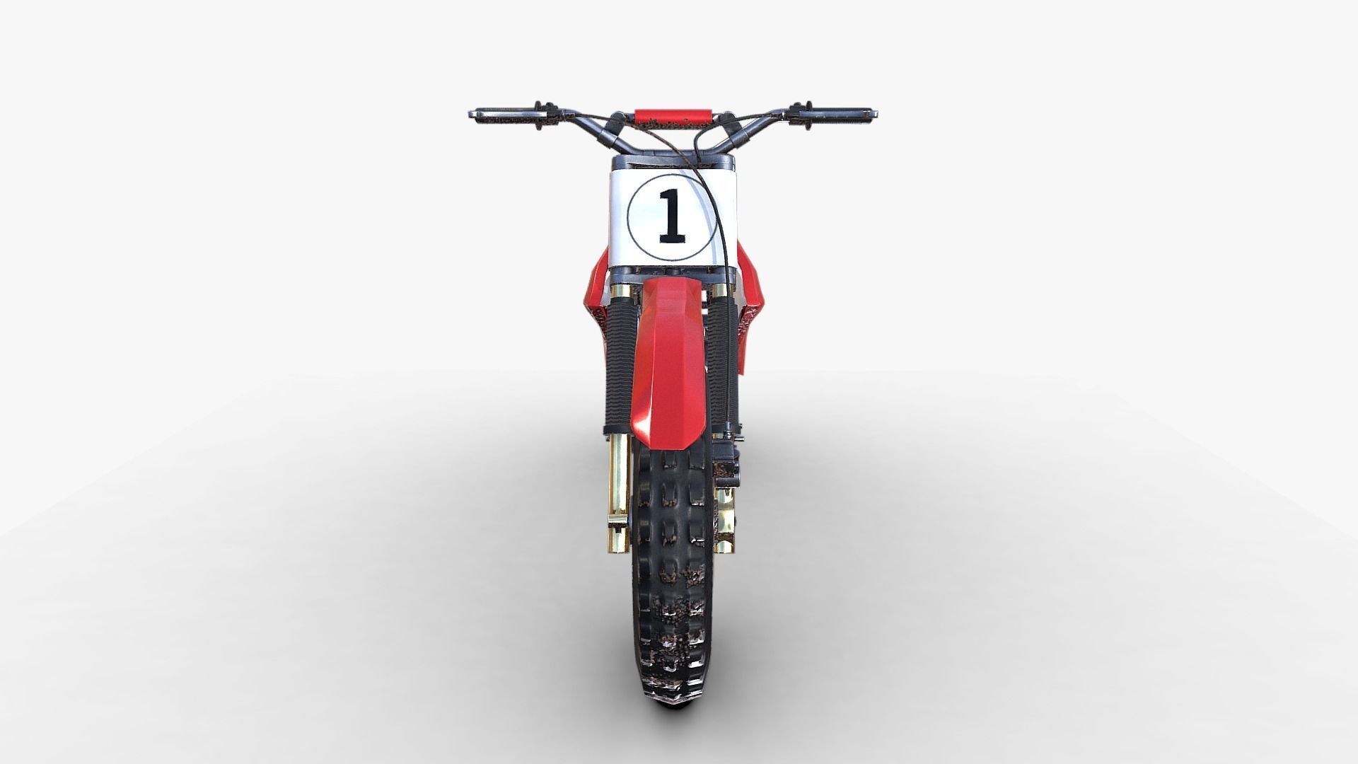 Dirt Bike Low-poly 3D model_2
