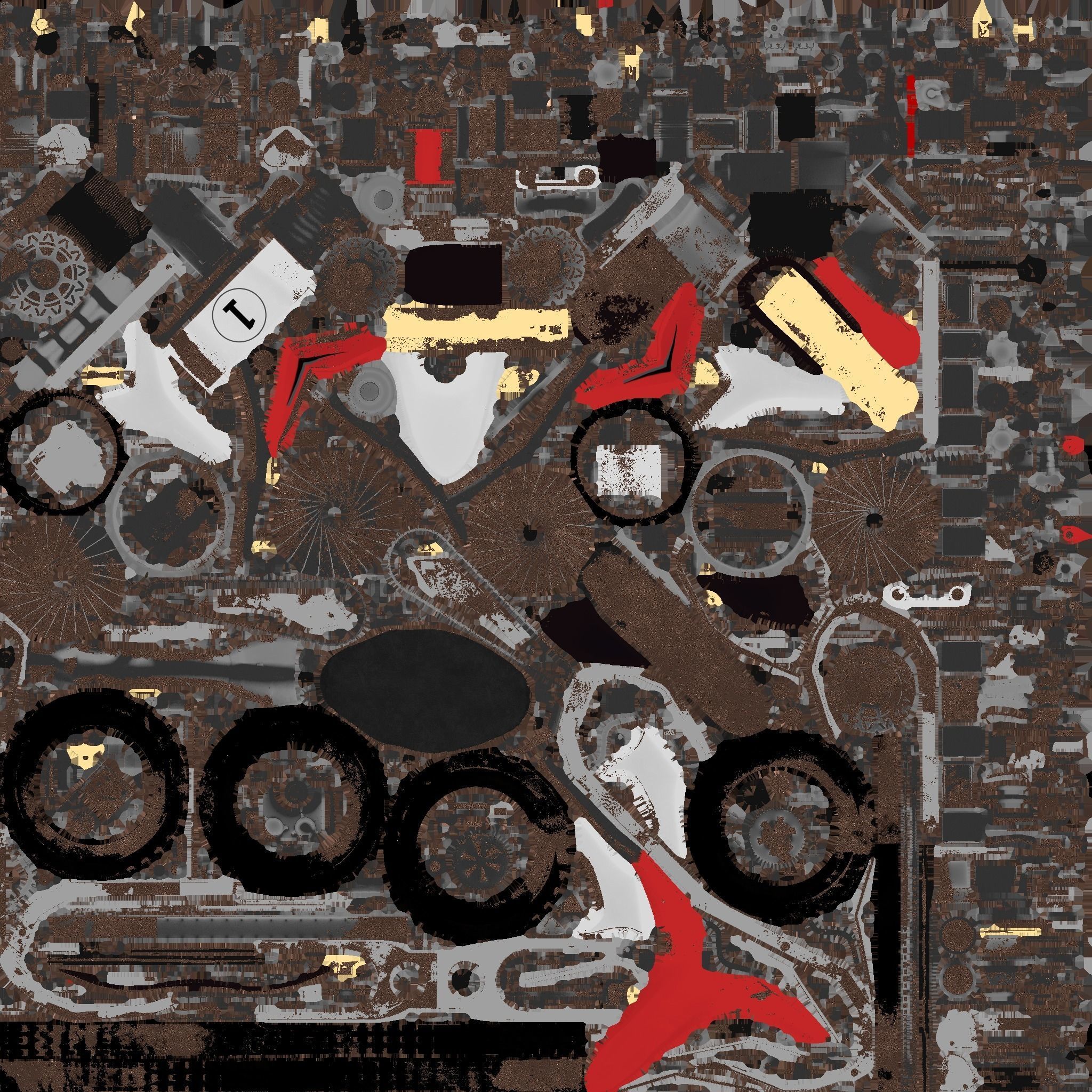 Dirt Bike Low-poly 3D model_28