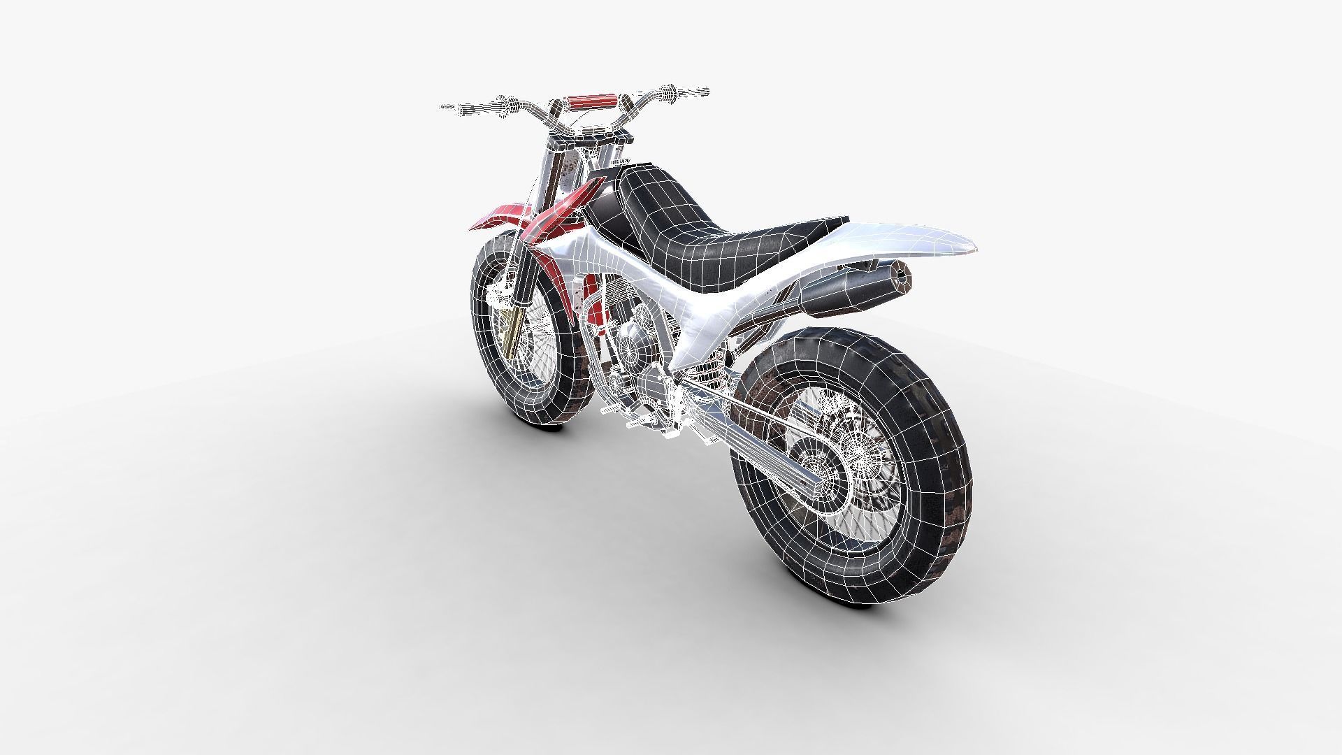 Dirt Bike Low-poly 3D model_23