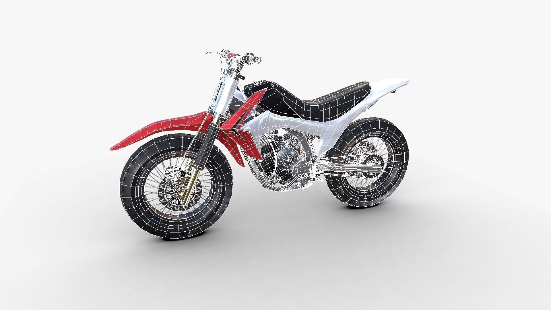Dirt Bike Low-poly 3D model_25