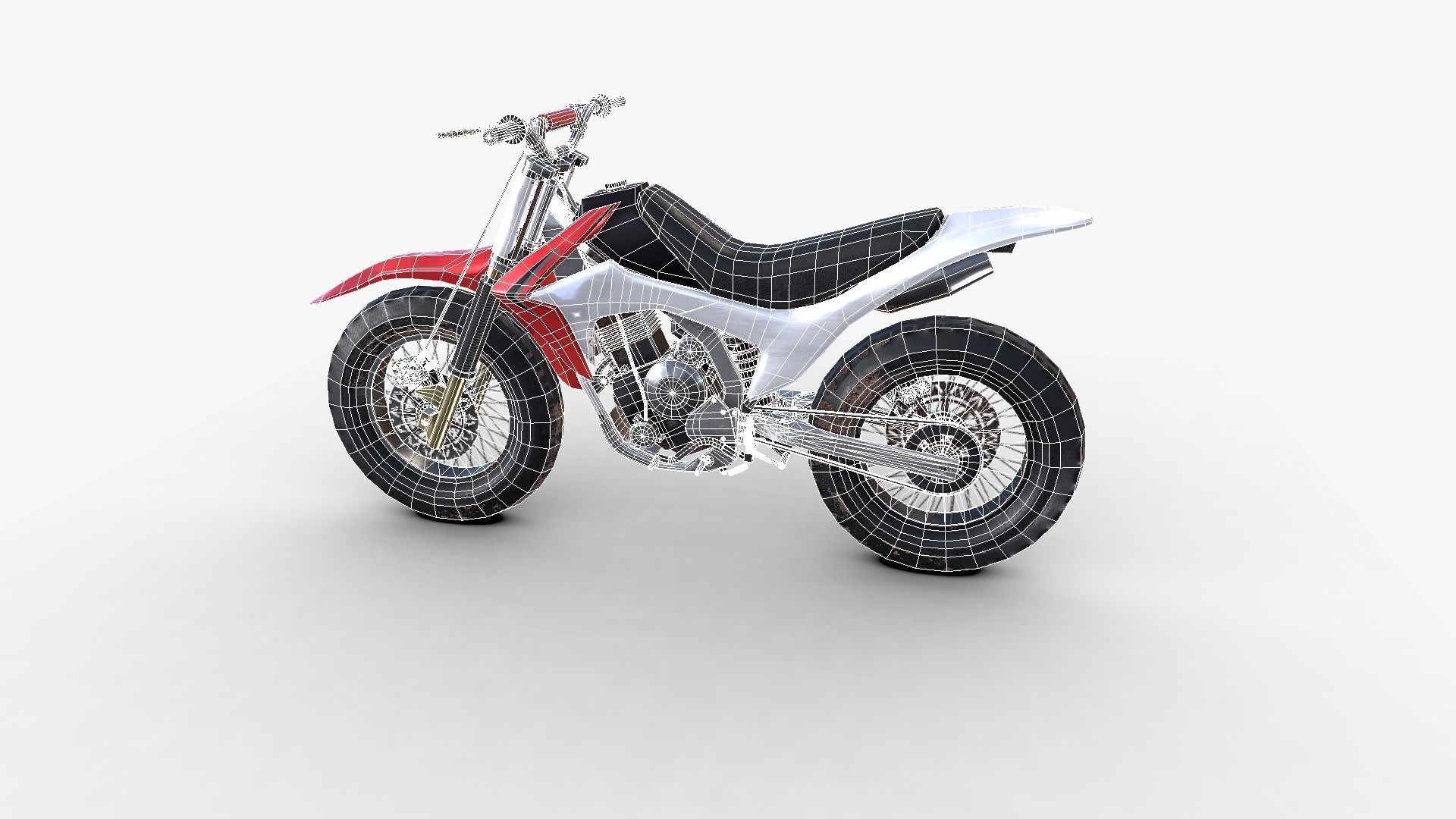 Dirt Bike Low-poly 3D model_24