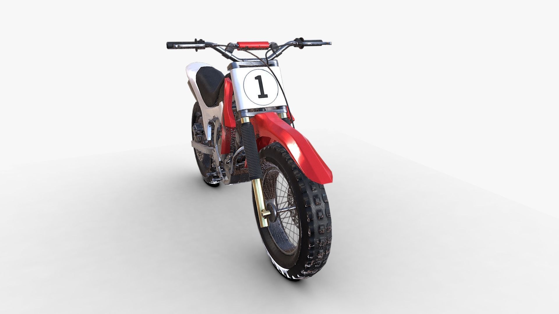 Dirt Bike Low-poly 3D model_15