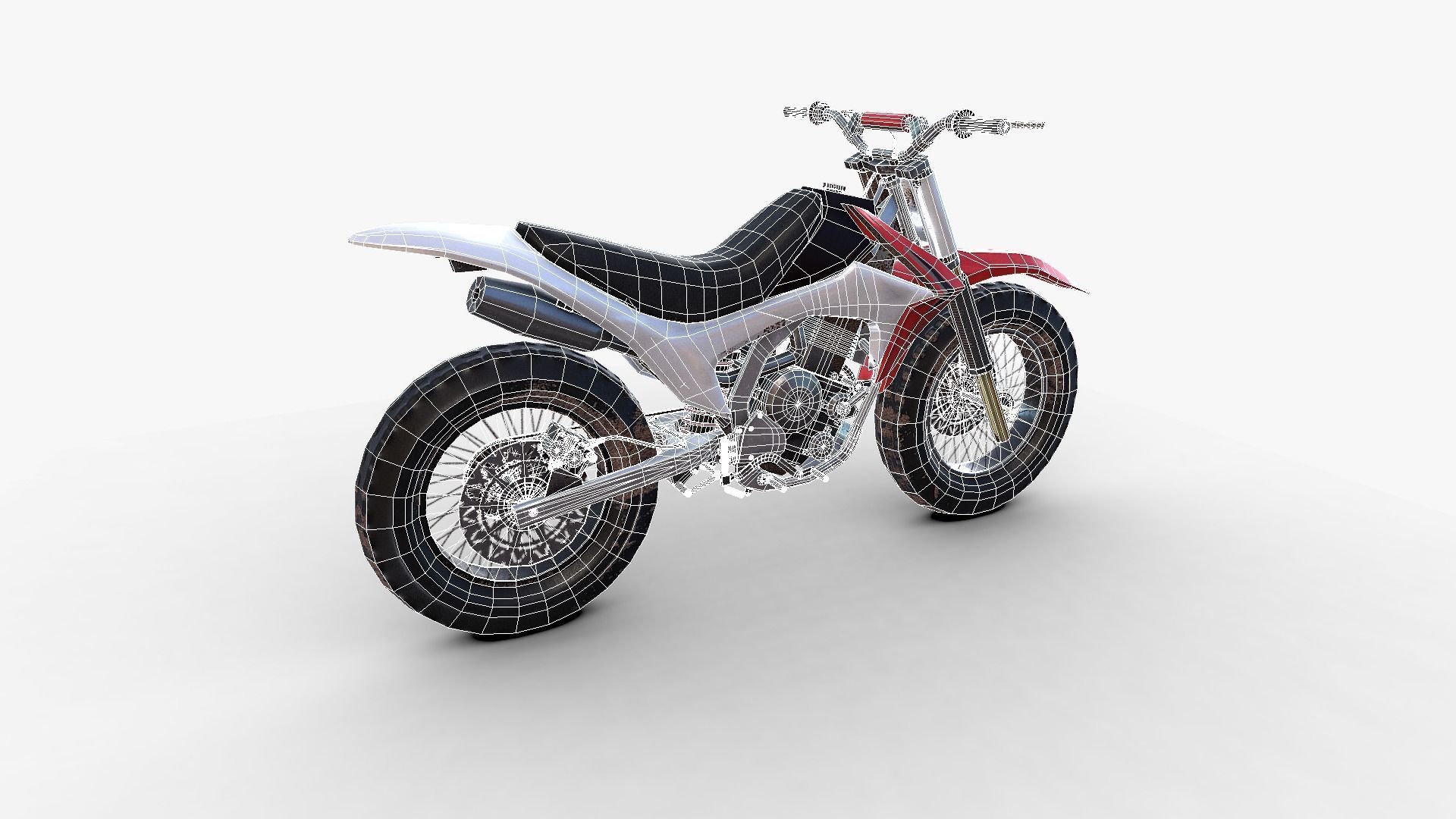 Dirt Bike Low-poly 3D model_27