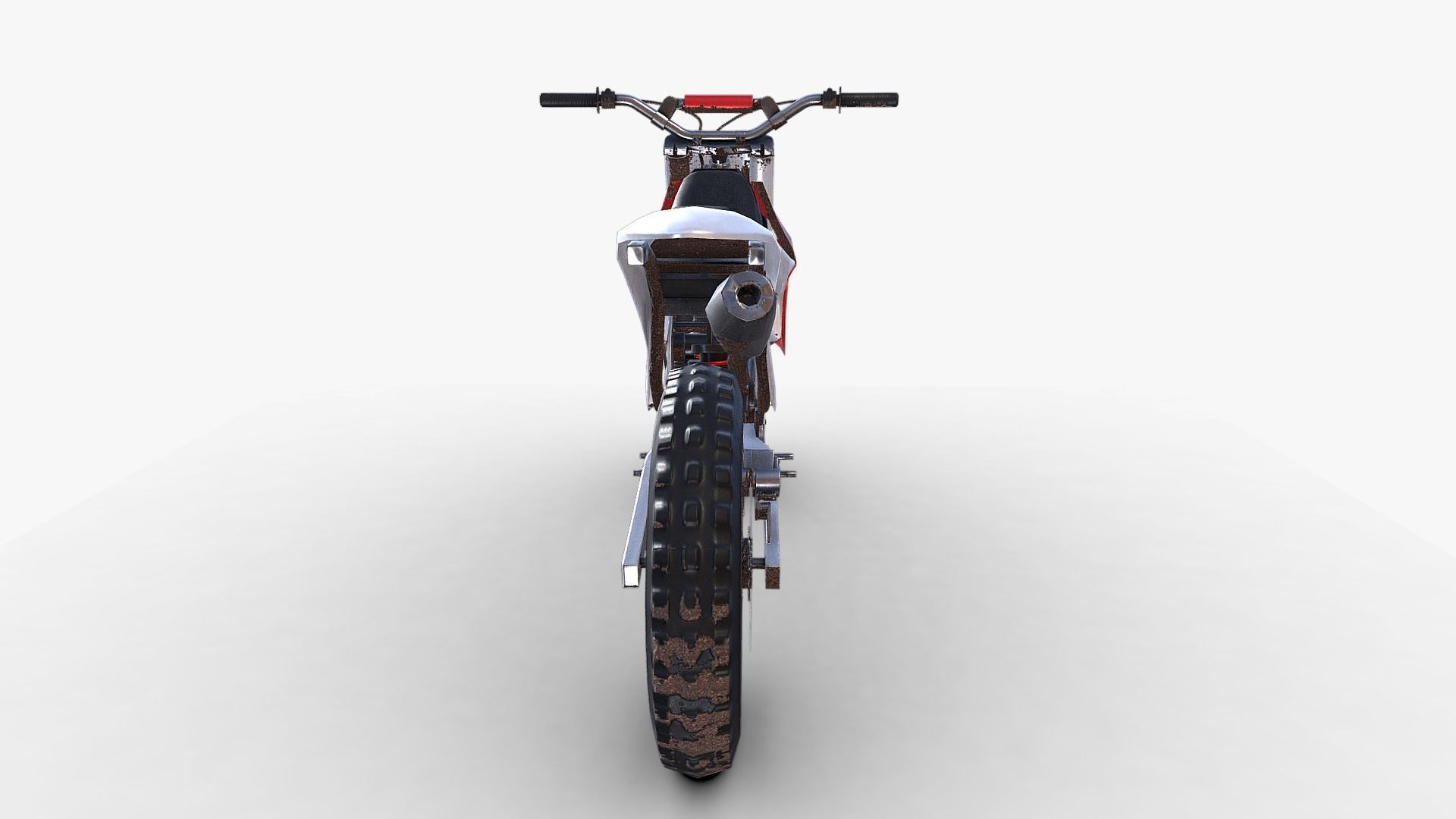 Dirt Bike Low-poly 3D model_8