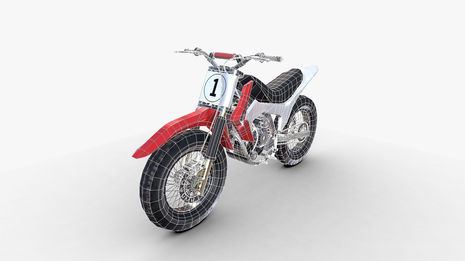 Dirt Bike Low-poly 3D model_26