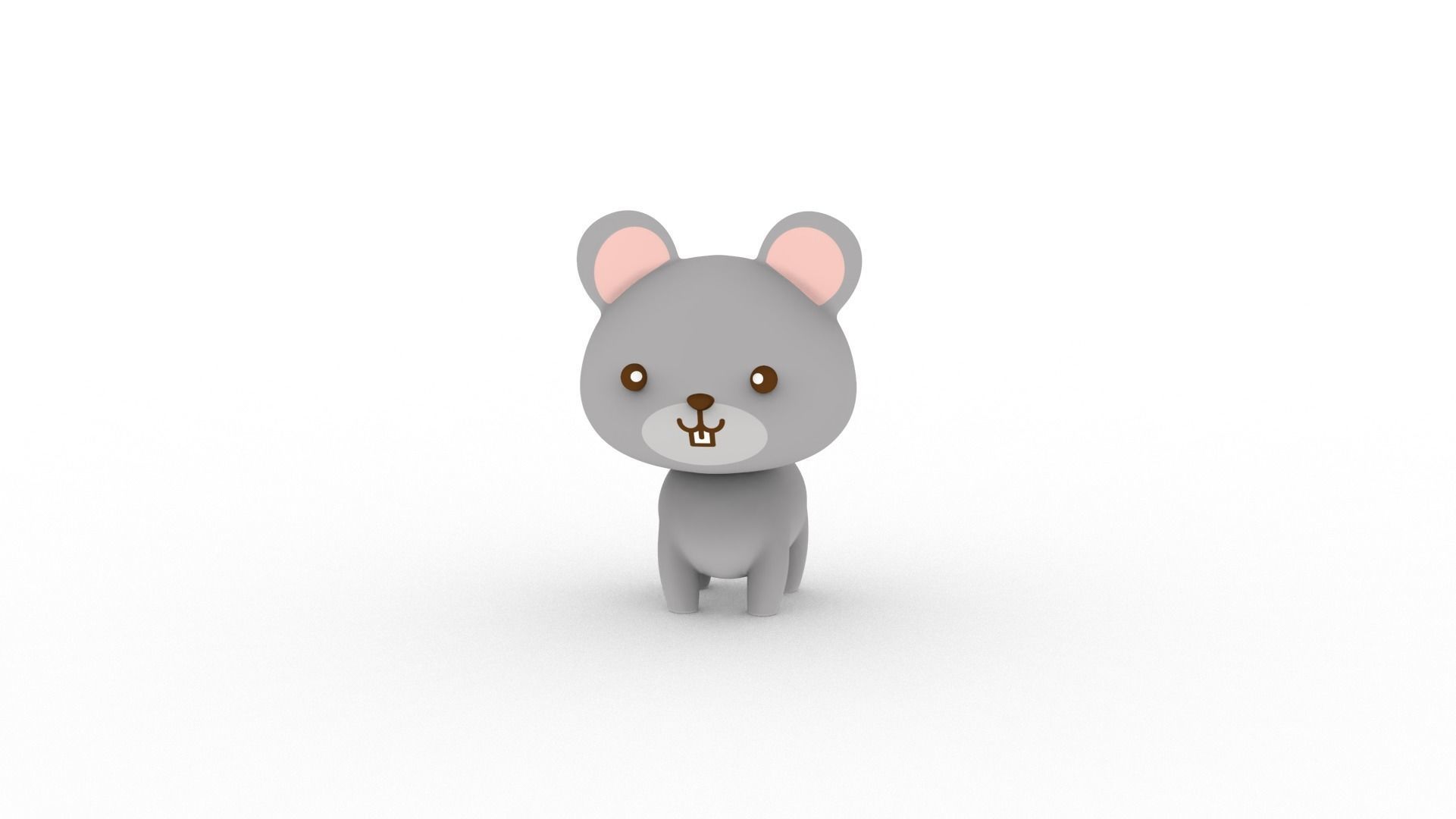 Cartoon Rat v001 character 3D model_1