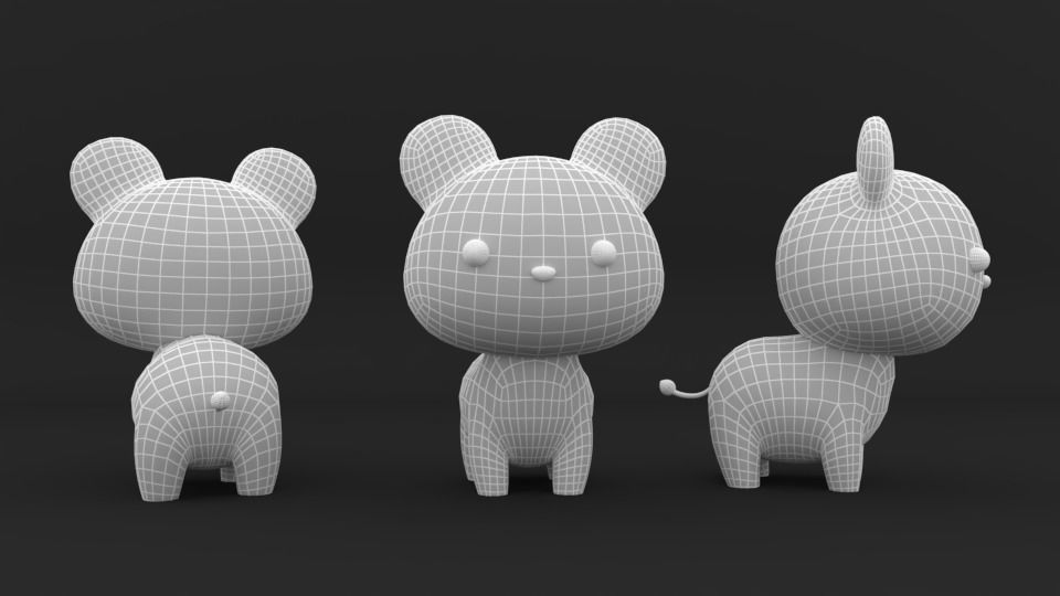 Cartoon Rat v001 character 3D model_16