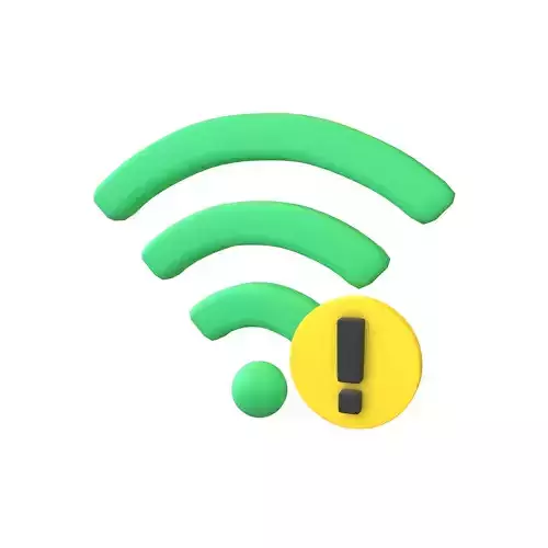 Wifi Problem Symbol v1 011 Low-poly 3D model
