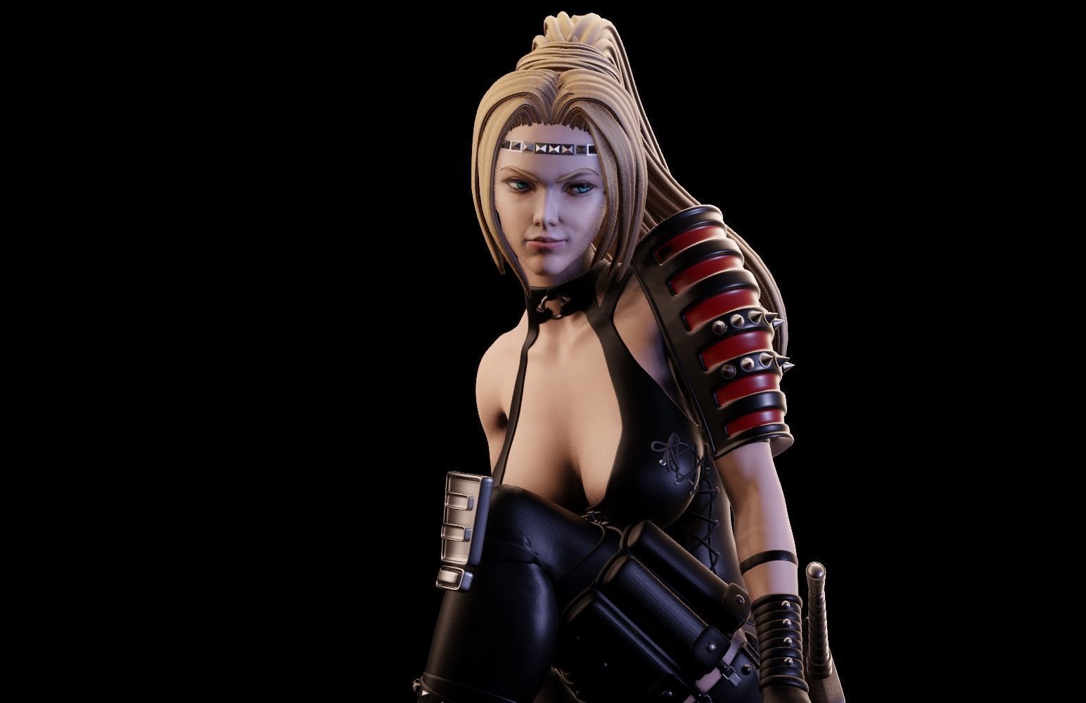 Rachel Ninja Gaiden - 1to10 statue STL file NSFW 3D print model 3D print model_26