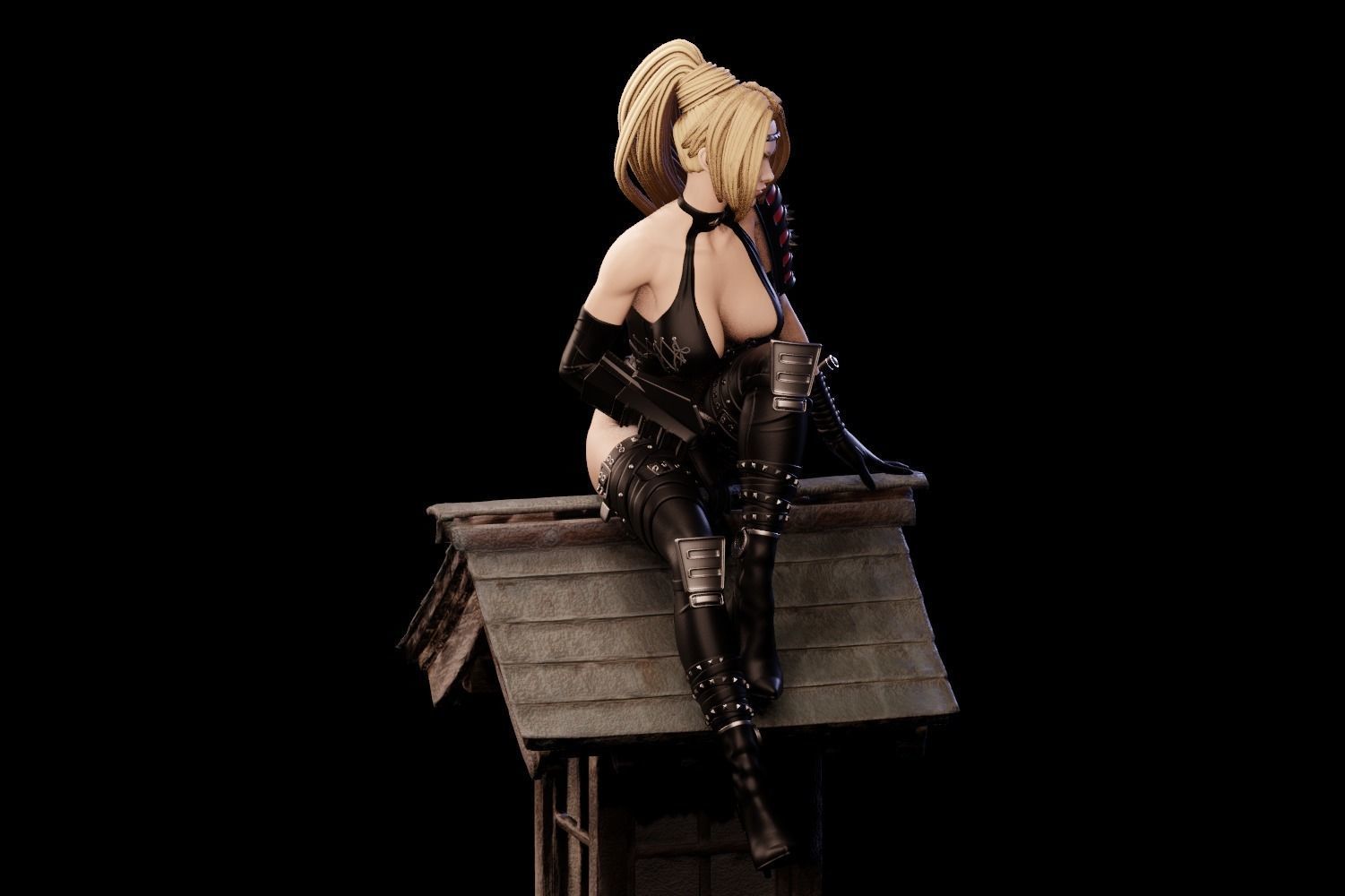 Rachel Ninja Gaiden - 1to10 statue STL file NSFW 3D print model 3D print model_37
