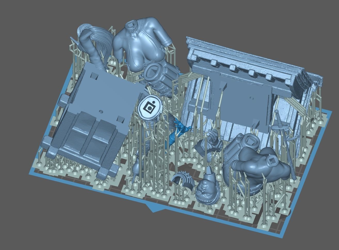 Rachel Ninja Gaiden - 1to10 statue STL file NSFW 3D print model 3D print model_45