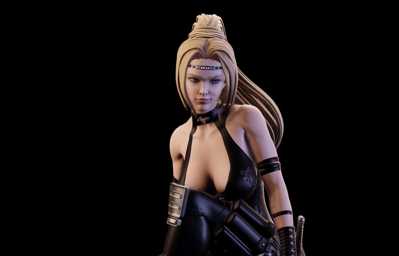 Rachel Ninja Gaiden - 1to10 statue STL file NSFW 3D print model 3D print model_16