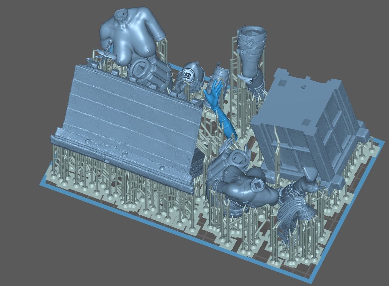 Rachel Ninja Gaiden - 1to10 statue STL file NSFW 3D print model 3D print model_46