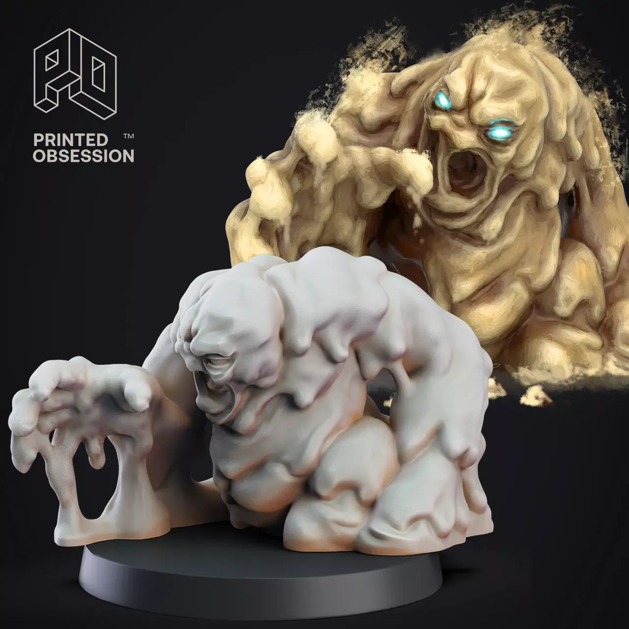 Golem Clay - 3D Printable TTRPG - PRESUPPORTED - 32mm Scale 3D print model