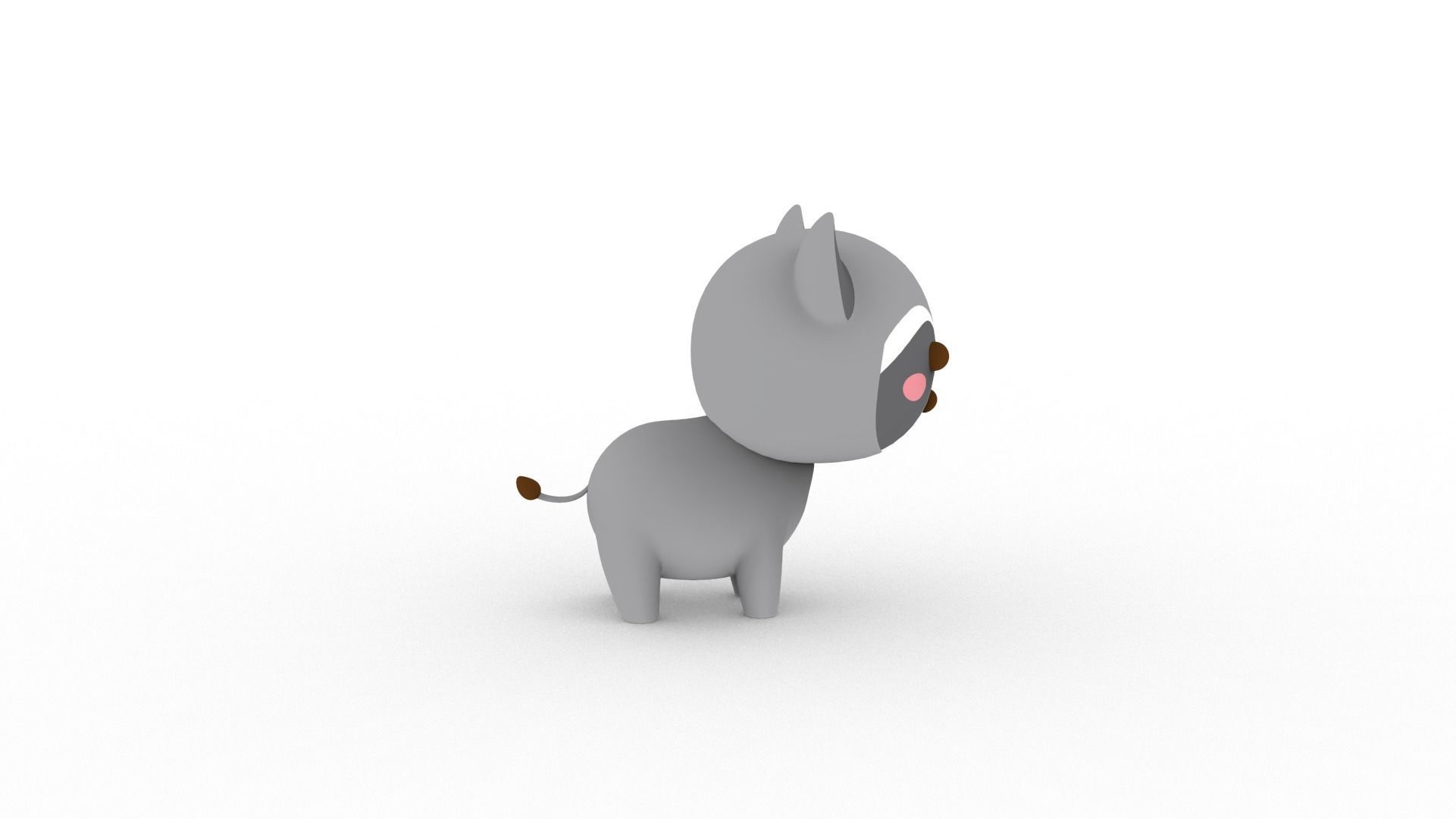 Cartoon Ratel v001 character  3D model_10