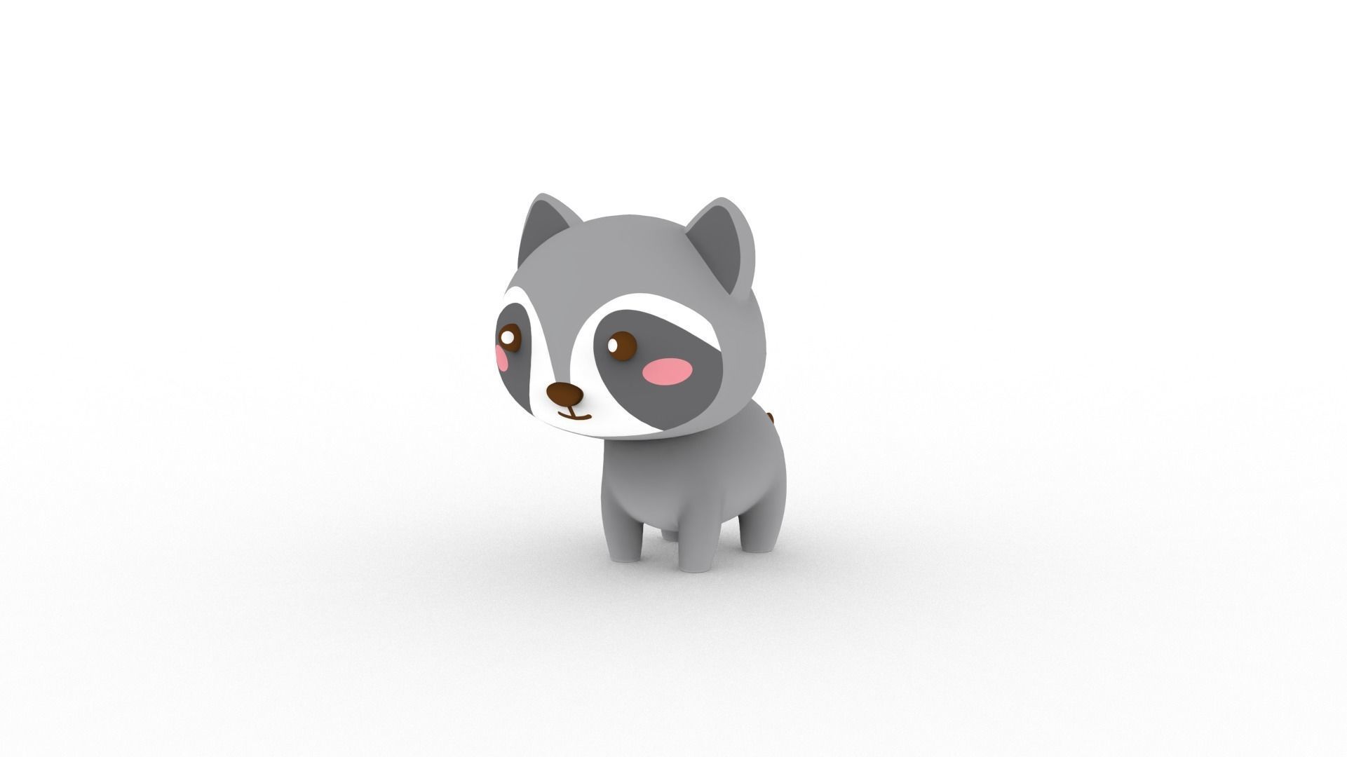 Cartoon Ratel v001 character  3D model_14