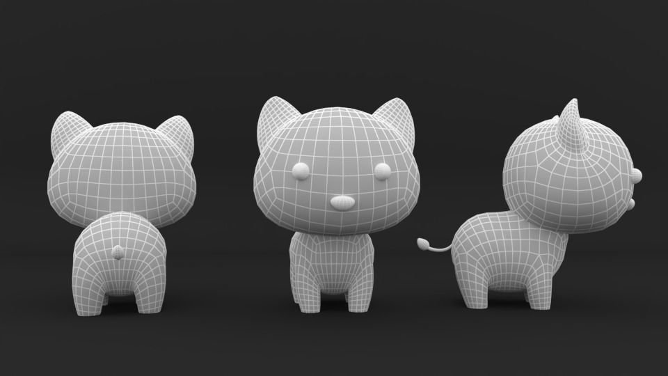 Cartoon Ratel v001 character  3D model_15