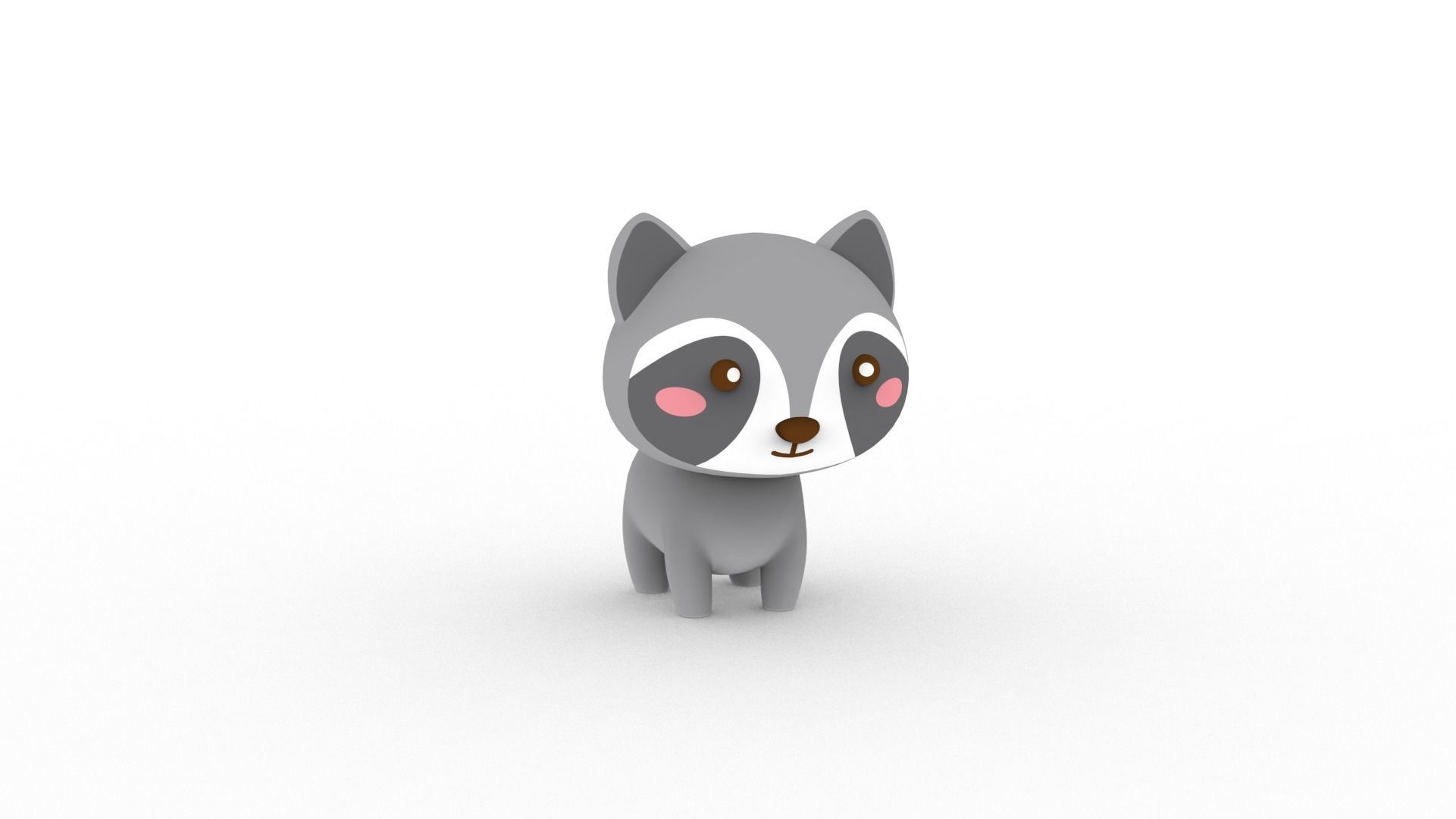 Cartoon Ratel v001 character  3D model_13