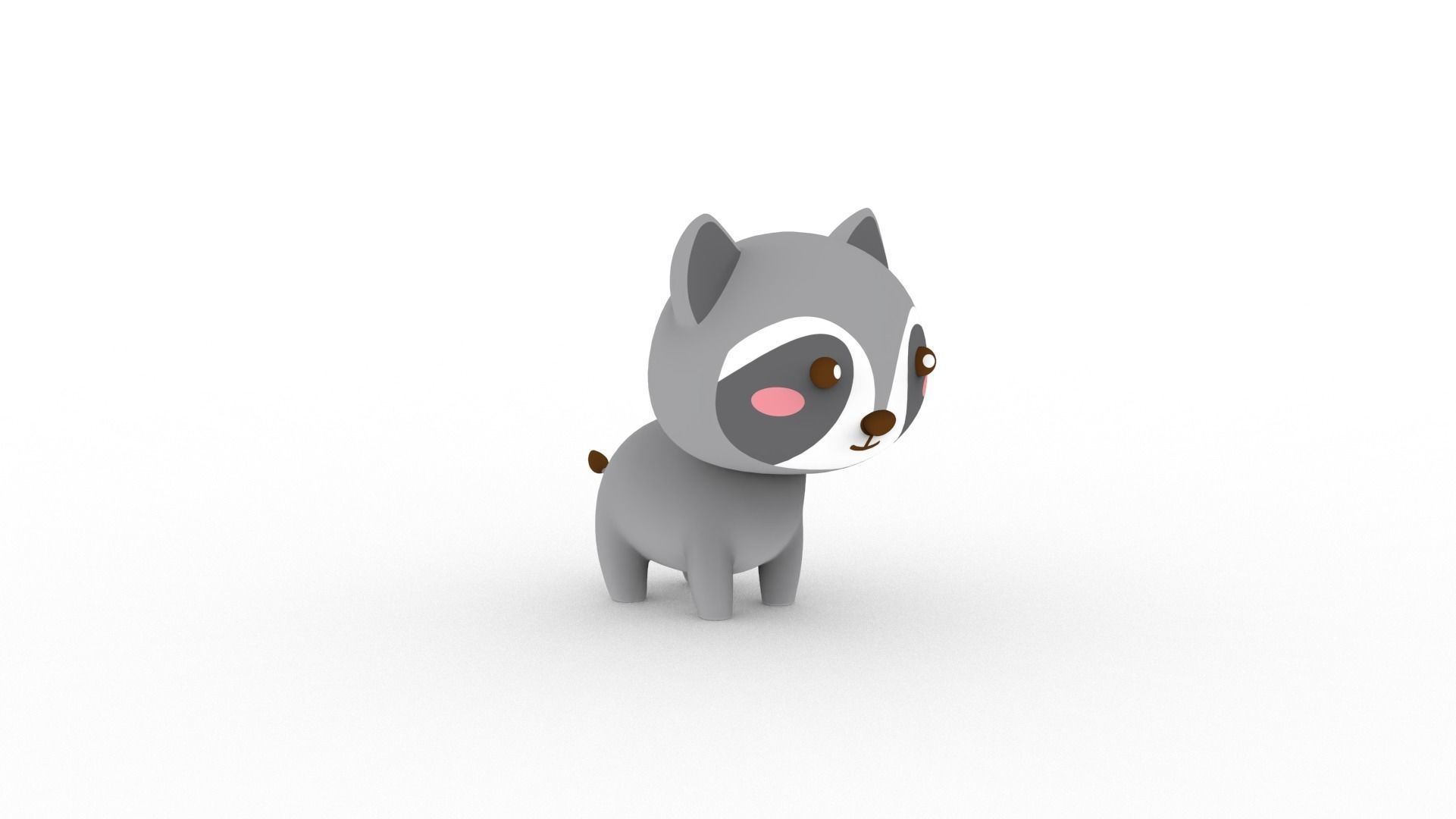 Cartoon Ratel v001 character  3D model_12