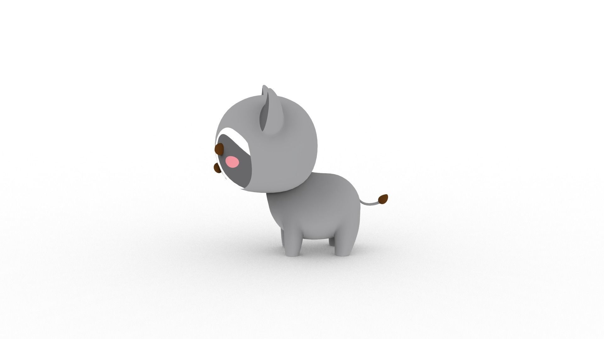 Cartoon Ratel v001 character  3D model_3