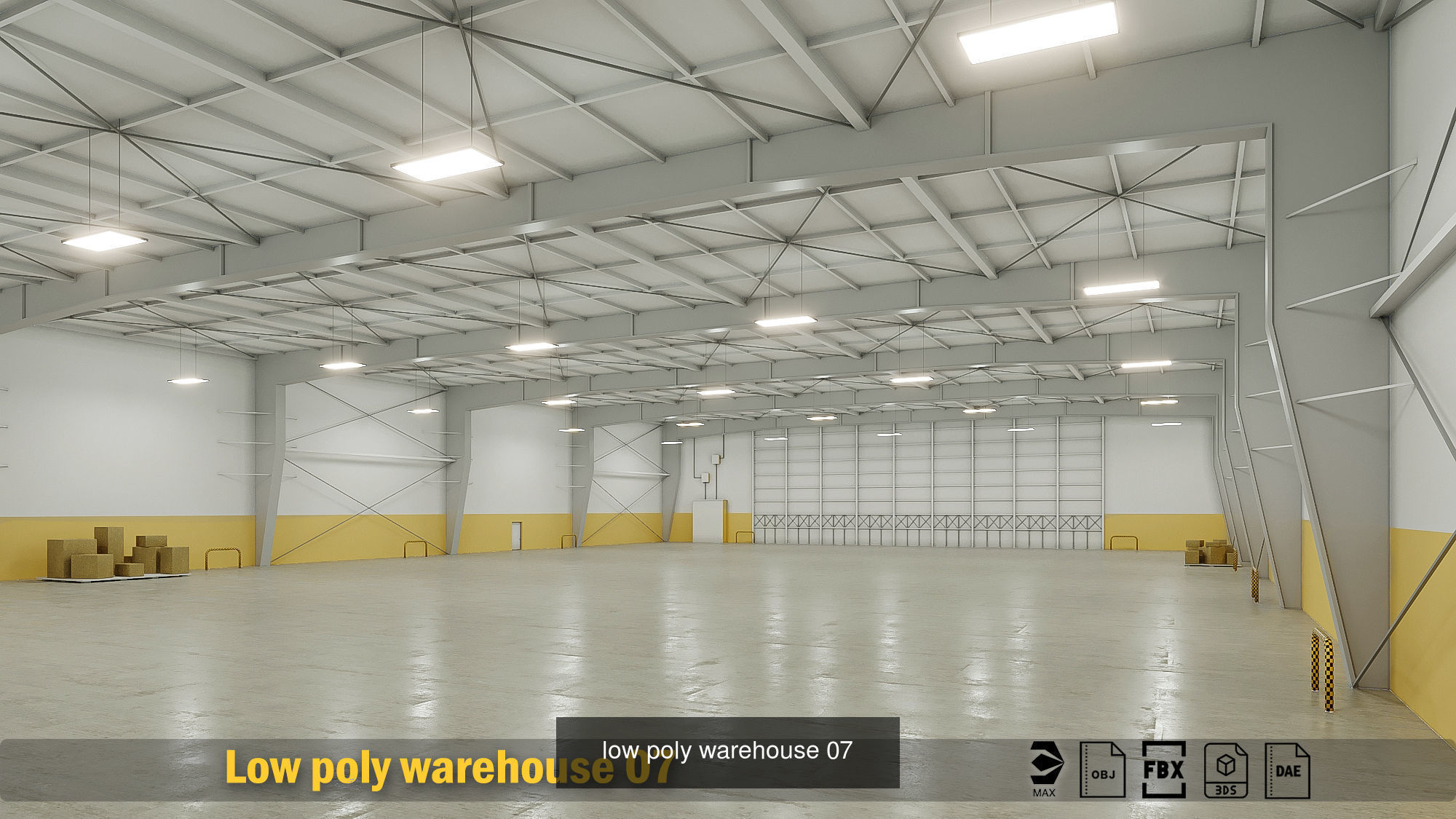 5 low poly interior warehouse Vol 2 3D Model Collection_3