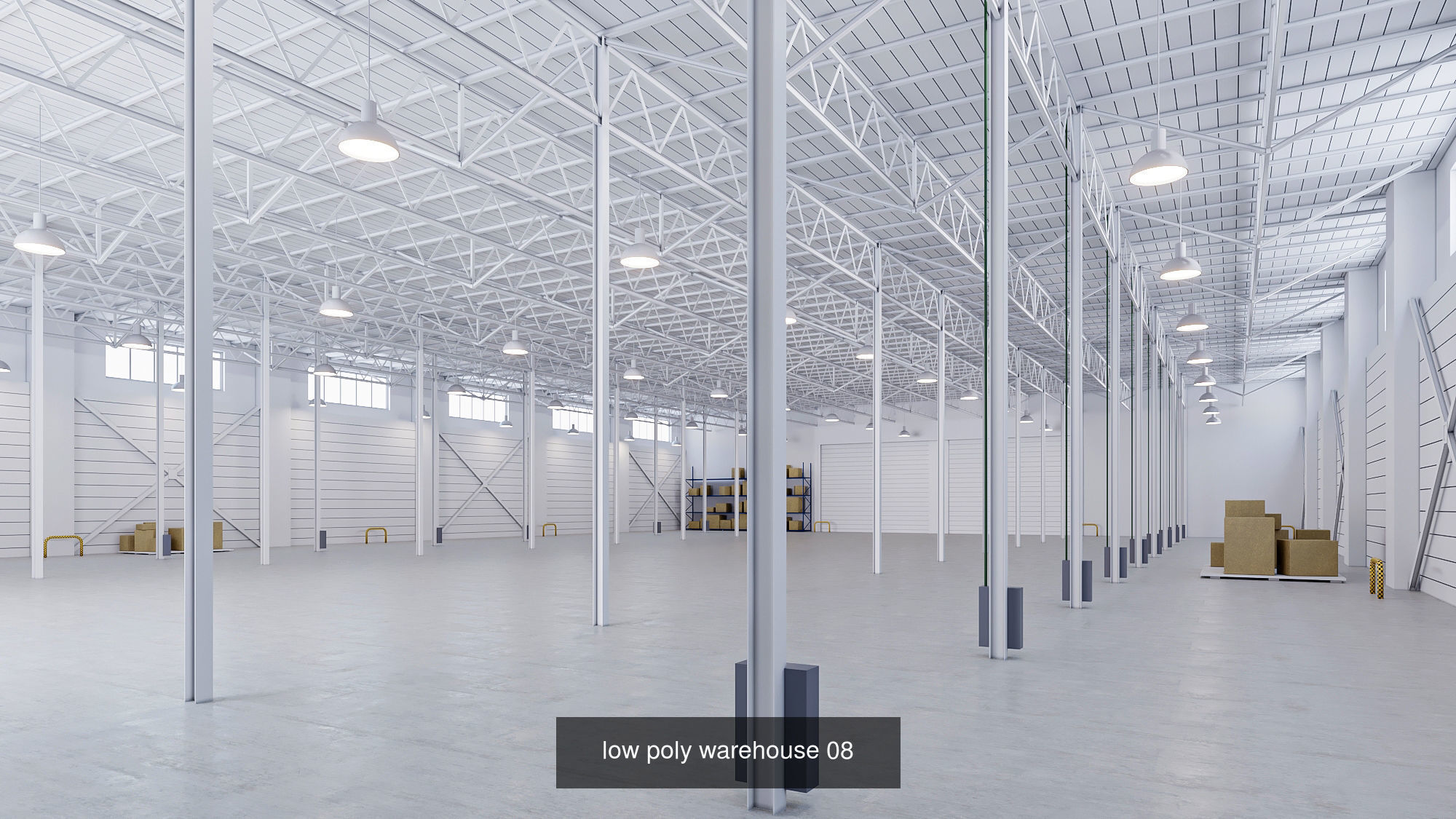 5 low poly interior warehouse Vol 2 3D Model Collection_4