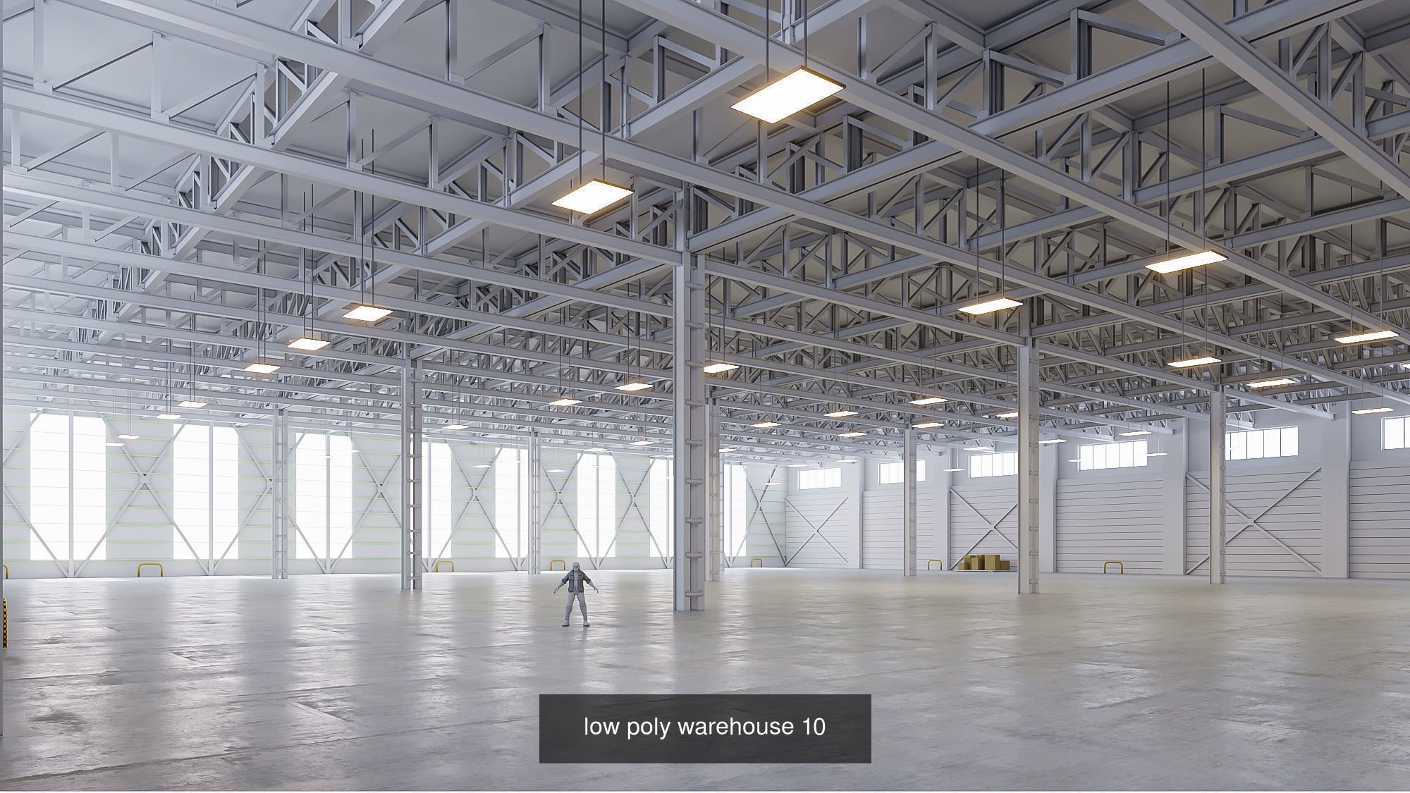 5 low poly interior warehouse Vol 2 3D Model Collection_1