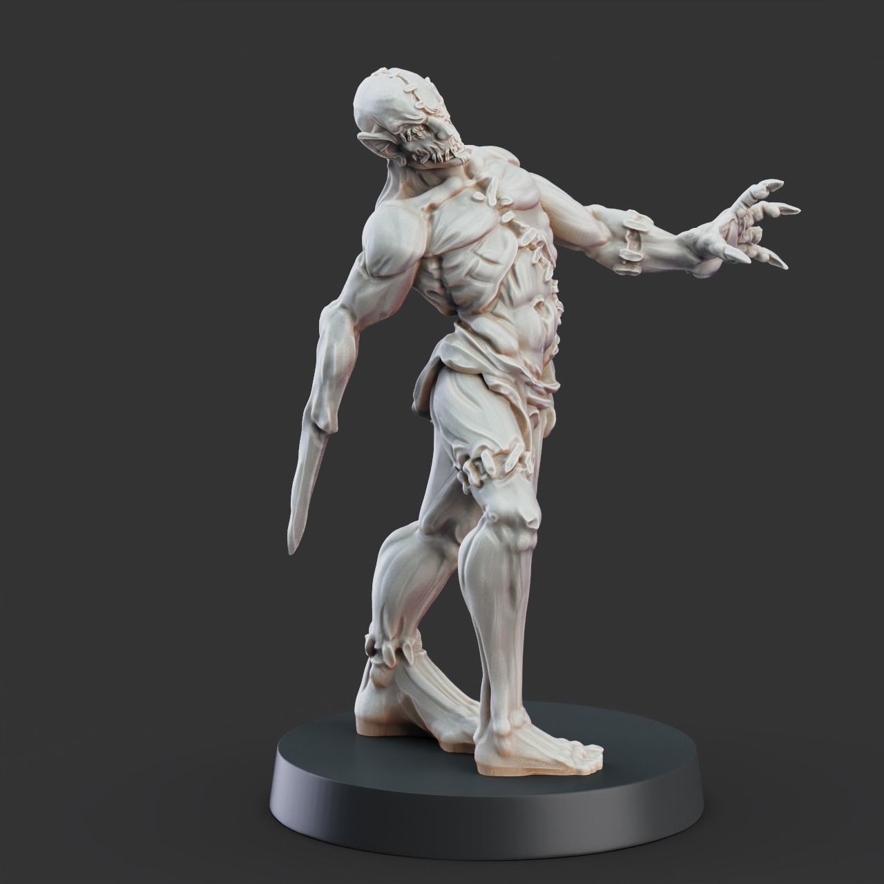 Flesh Golem - 3D Printable TTRPG - PRESUPPORTED - 32mm Scale 3D print model_7