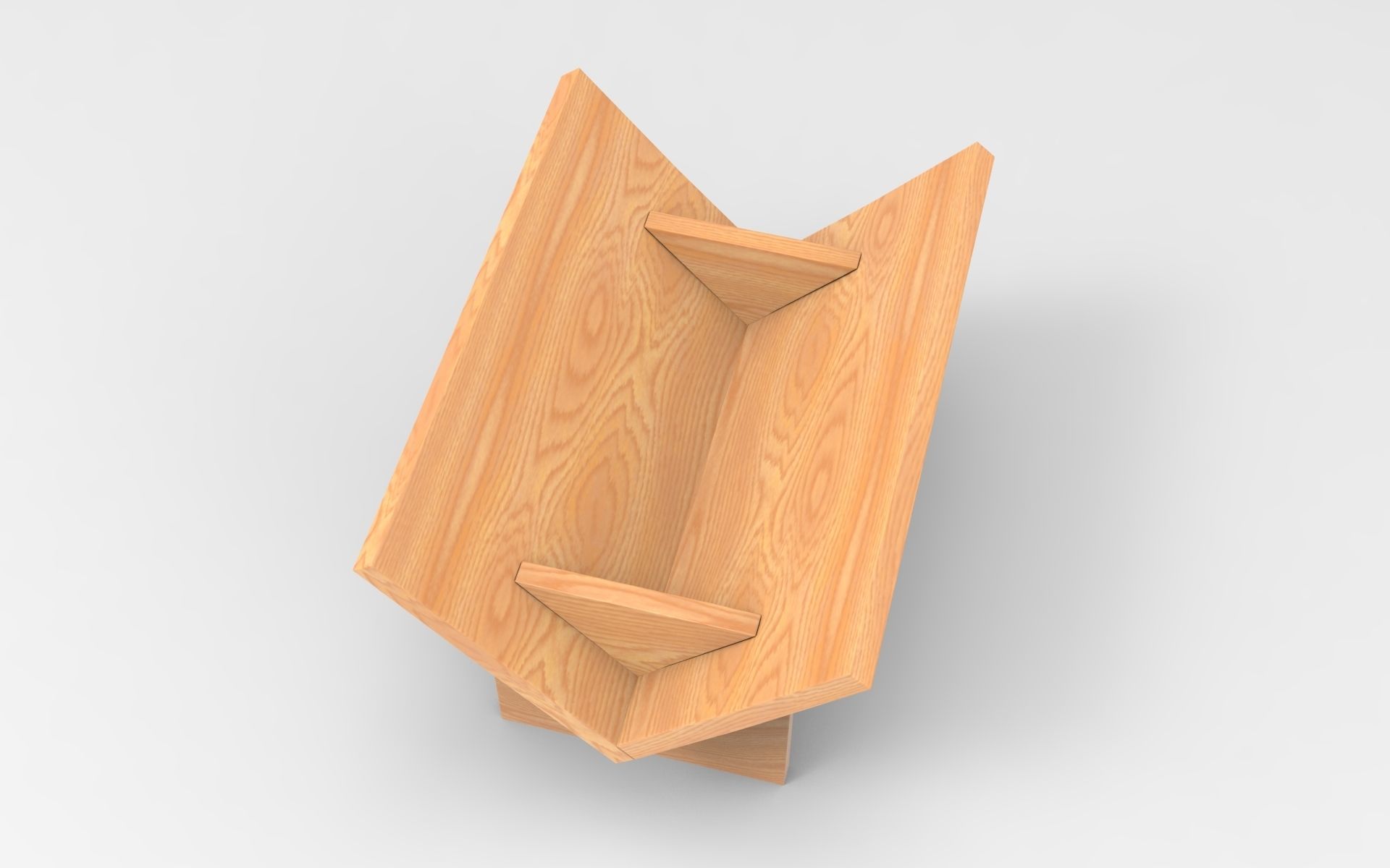 Akro Bookcase Low-poly 3D model_4