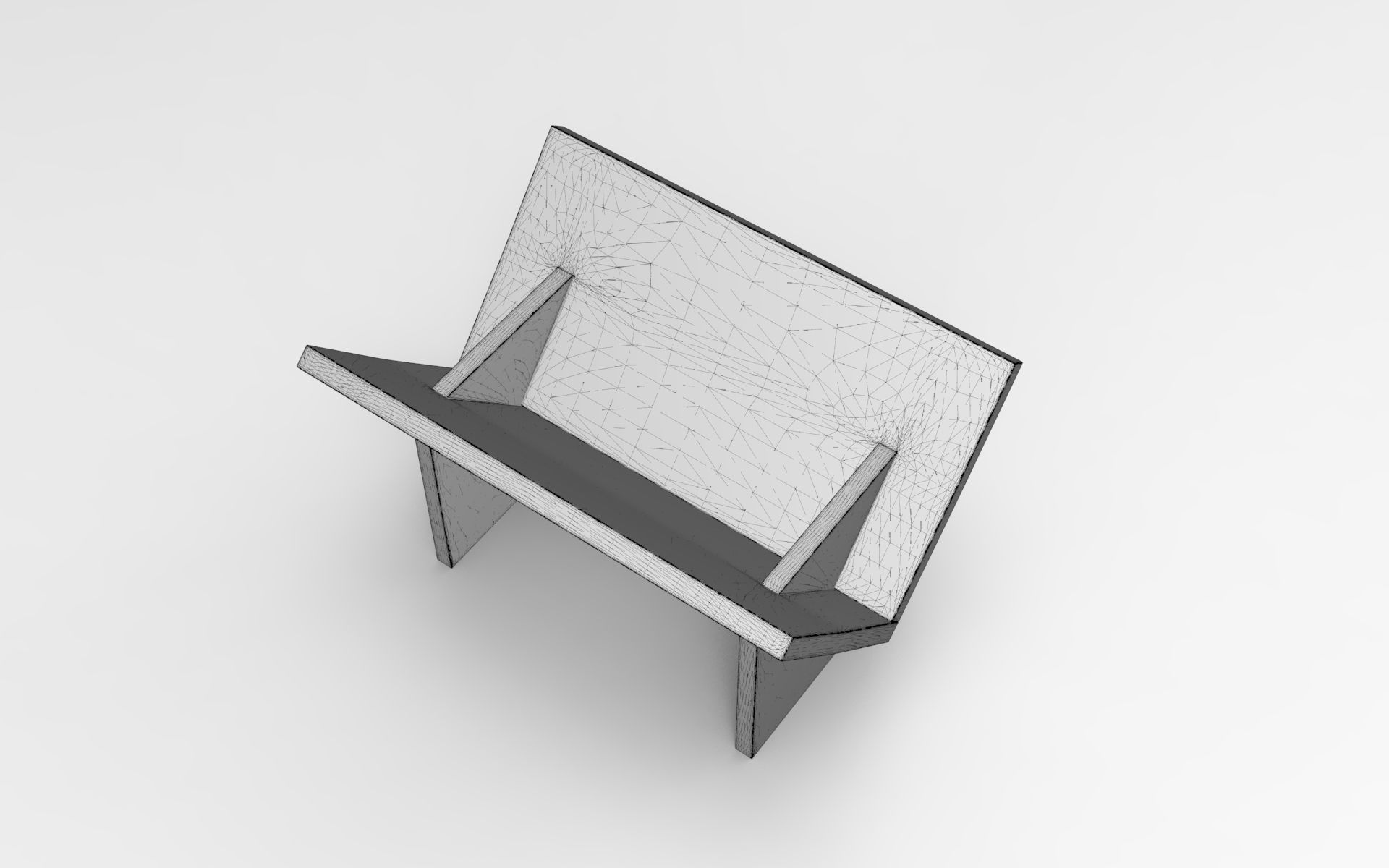 Akro Bookcase Low-poly 3D model_6