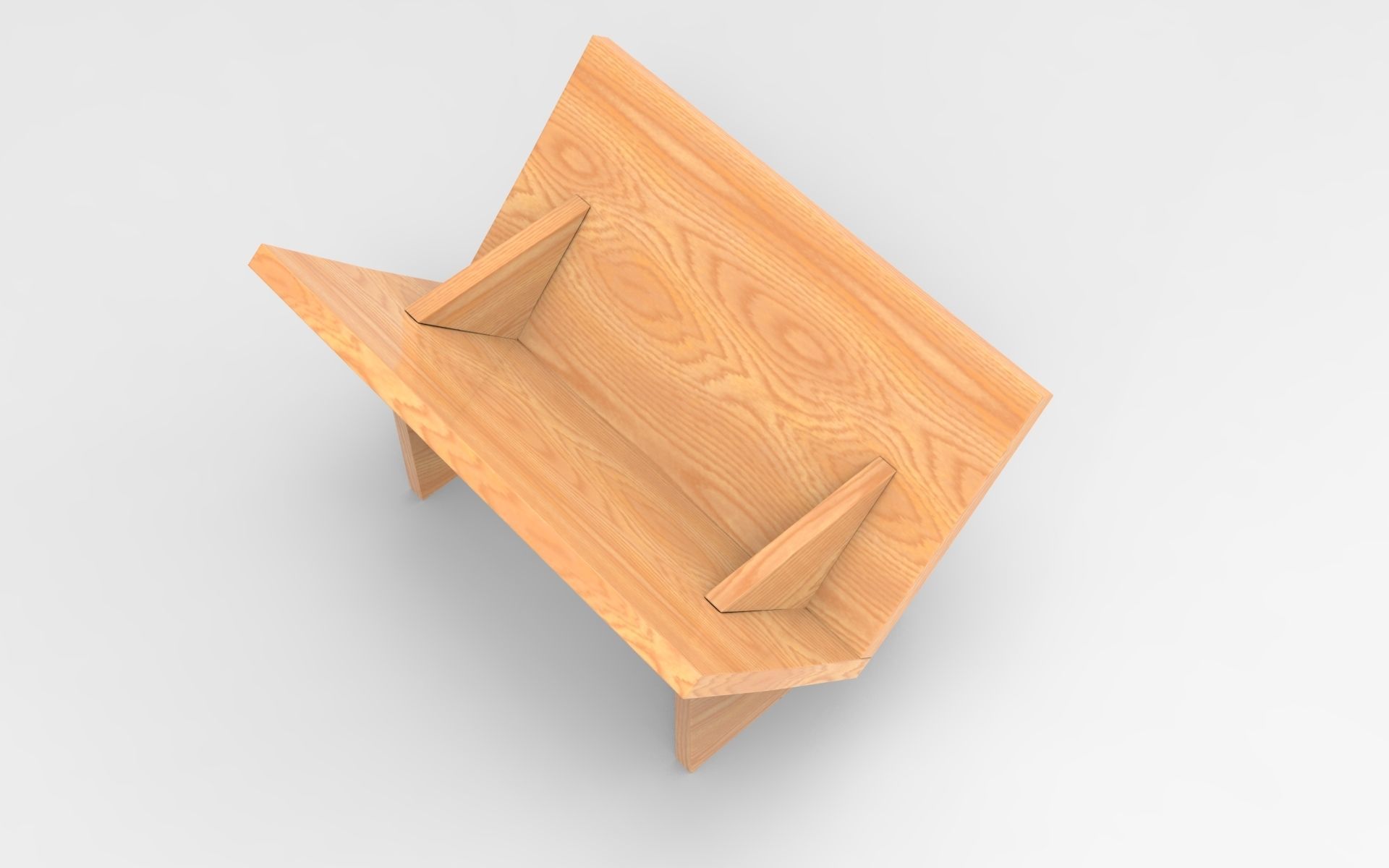 Akro Bookcase Low-poly 3D model_1