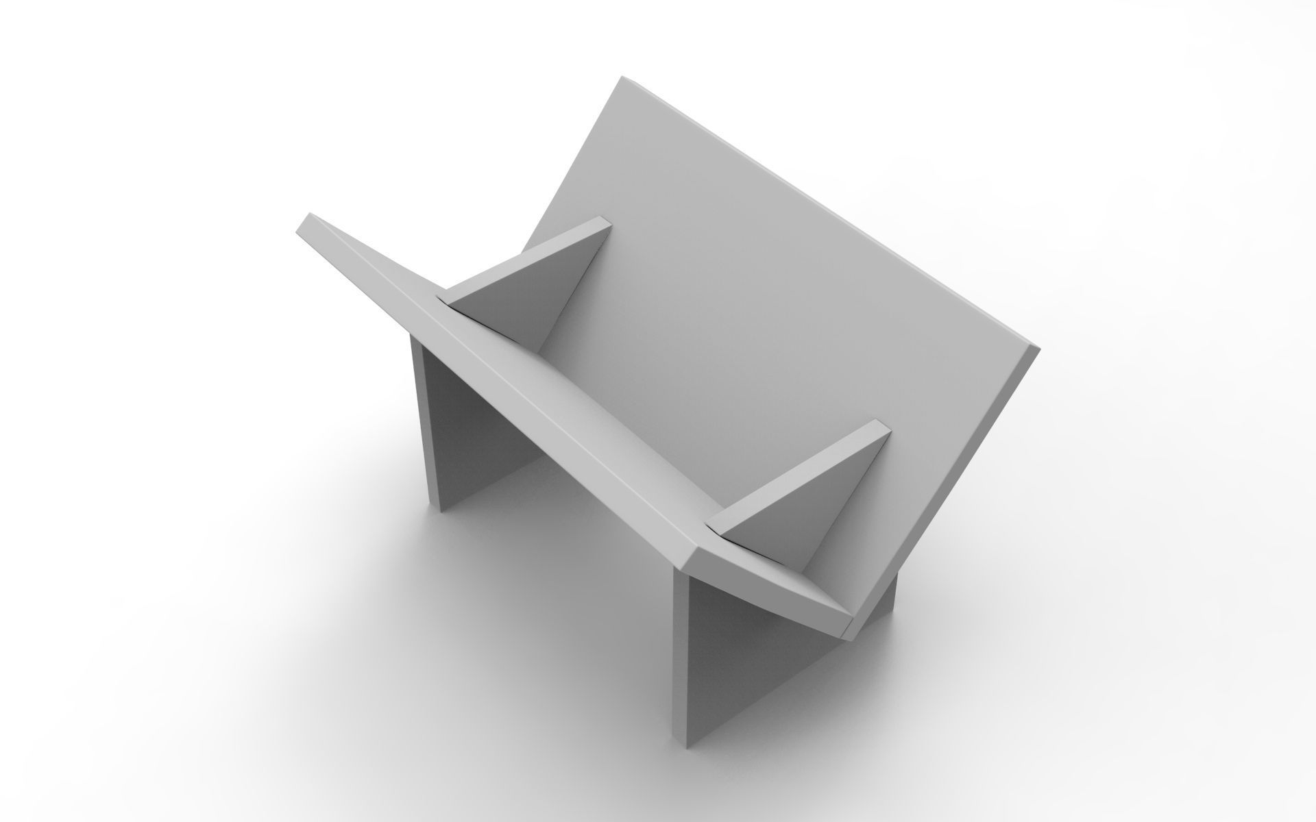 Akro Bookcase Low-poly 3D model_8