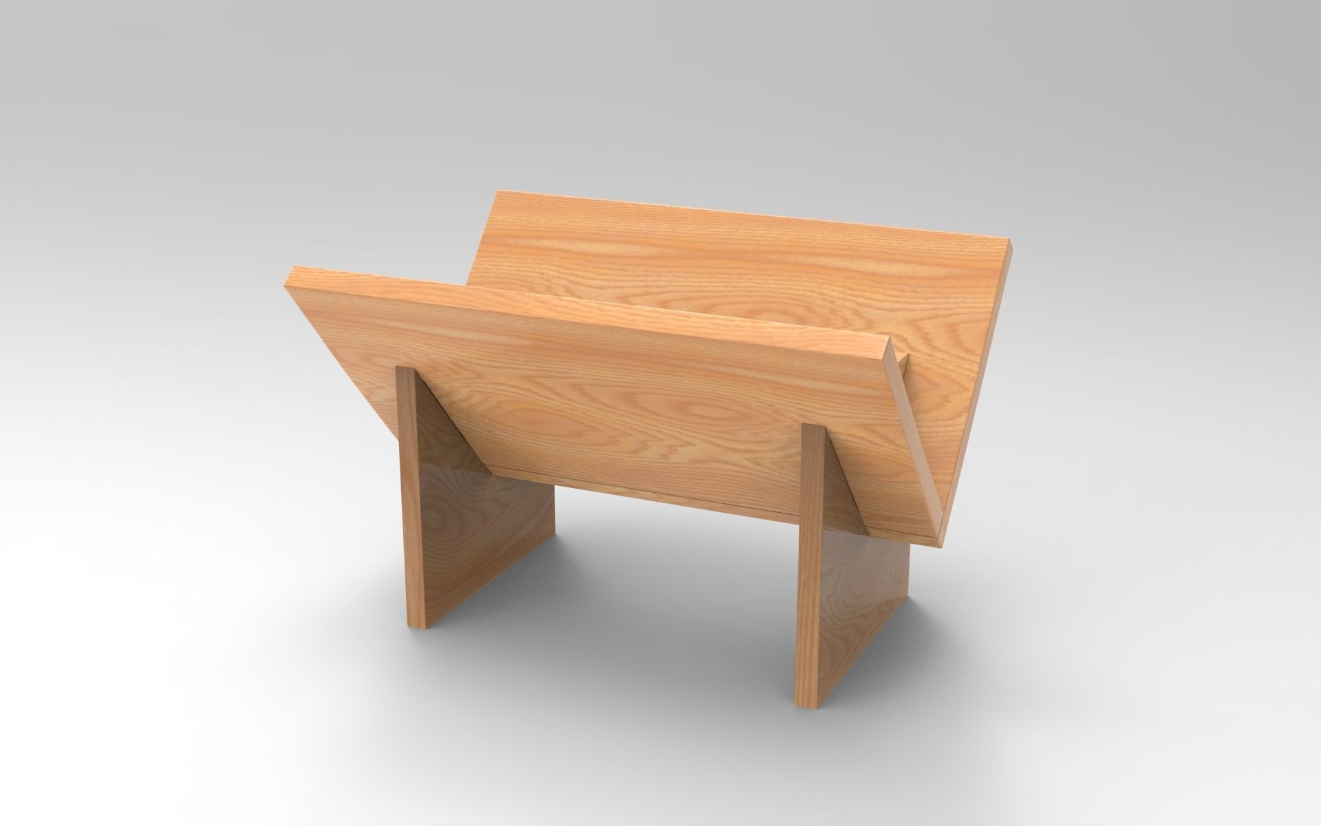 Akro Bookcase Low-poly 3D model_3