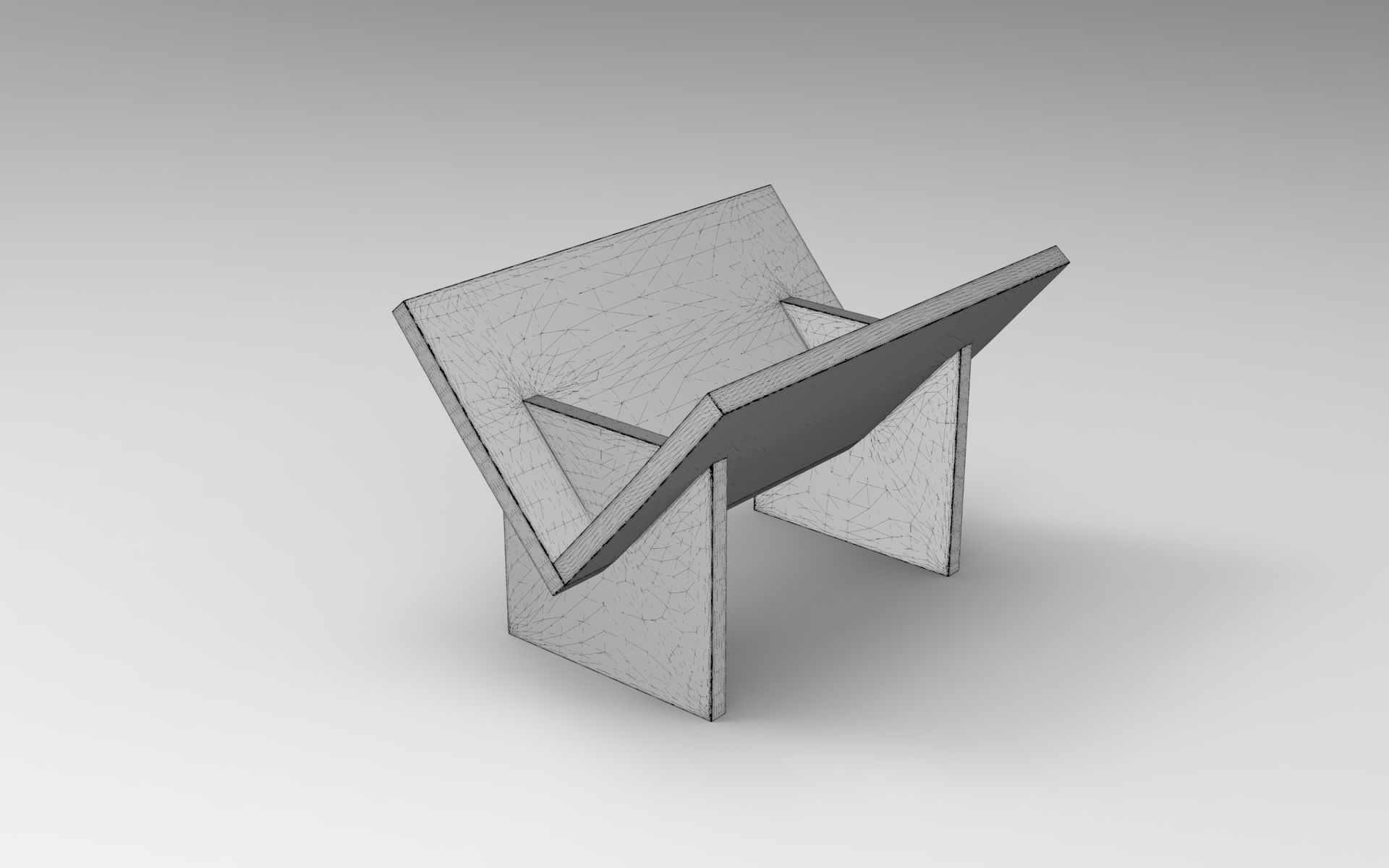 Akro Bookcase Low-poly 3D model_5