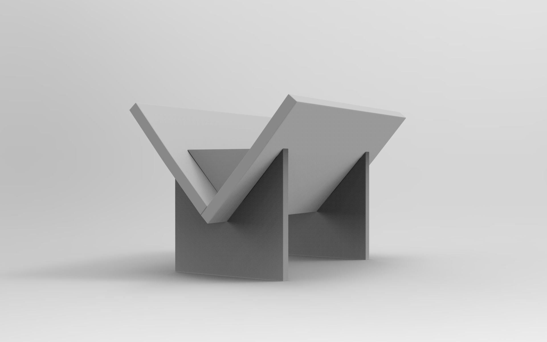 Akro Bookcase Low-poly 3D model_7