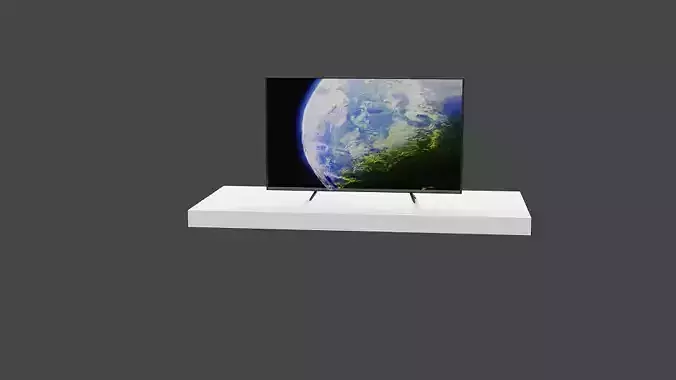 55 Inch LED TV 3D Model LowPoly Realistic PBR GameReady FBX OBJ