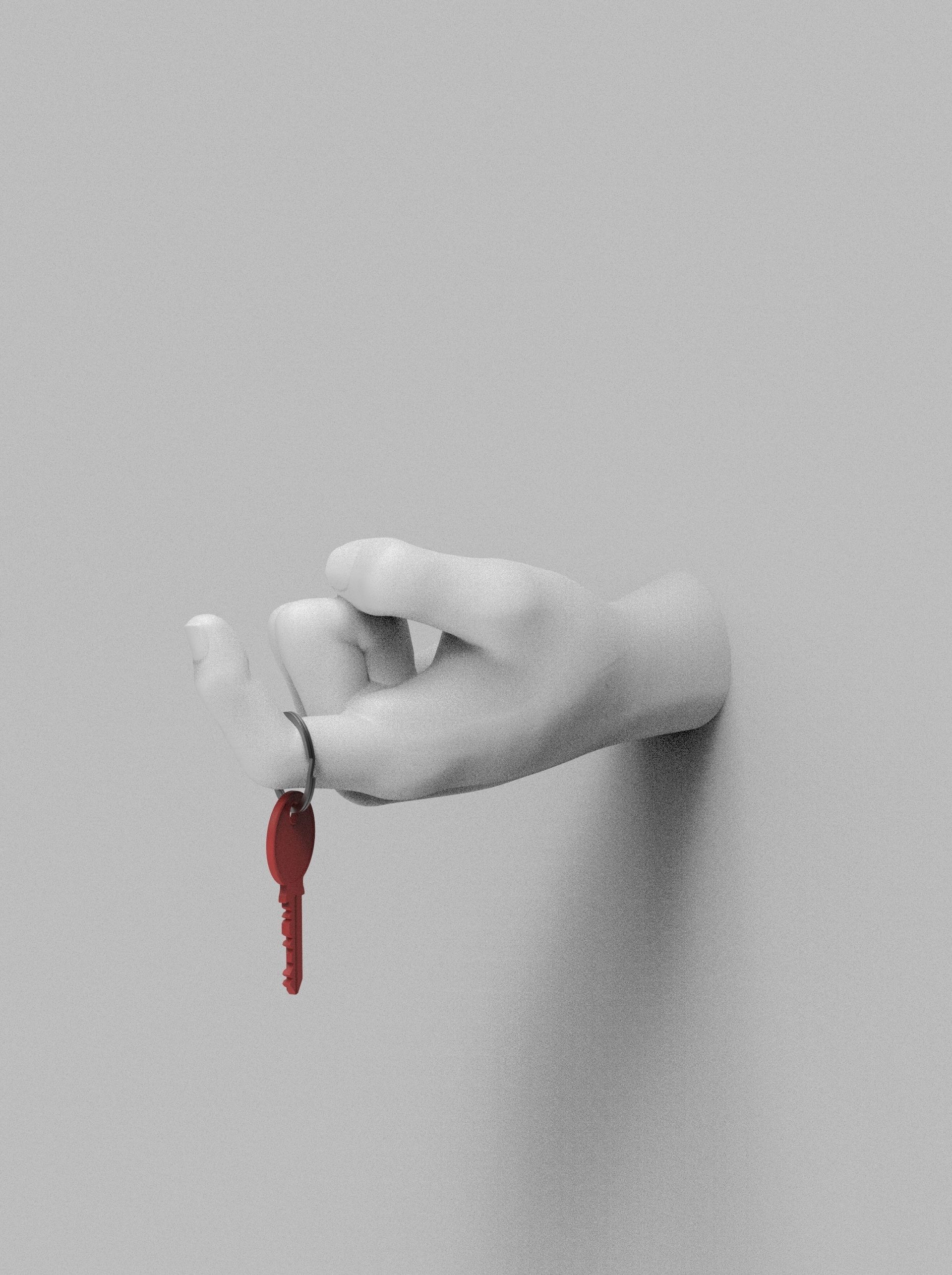 Key Holder Hand Sculpture 3D print model_6