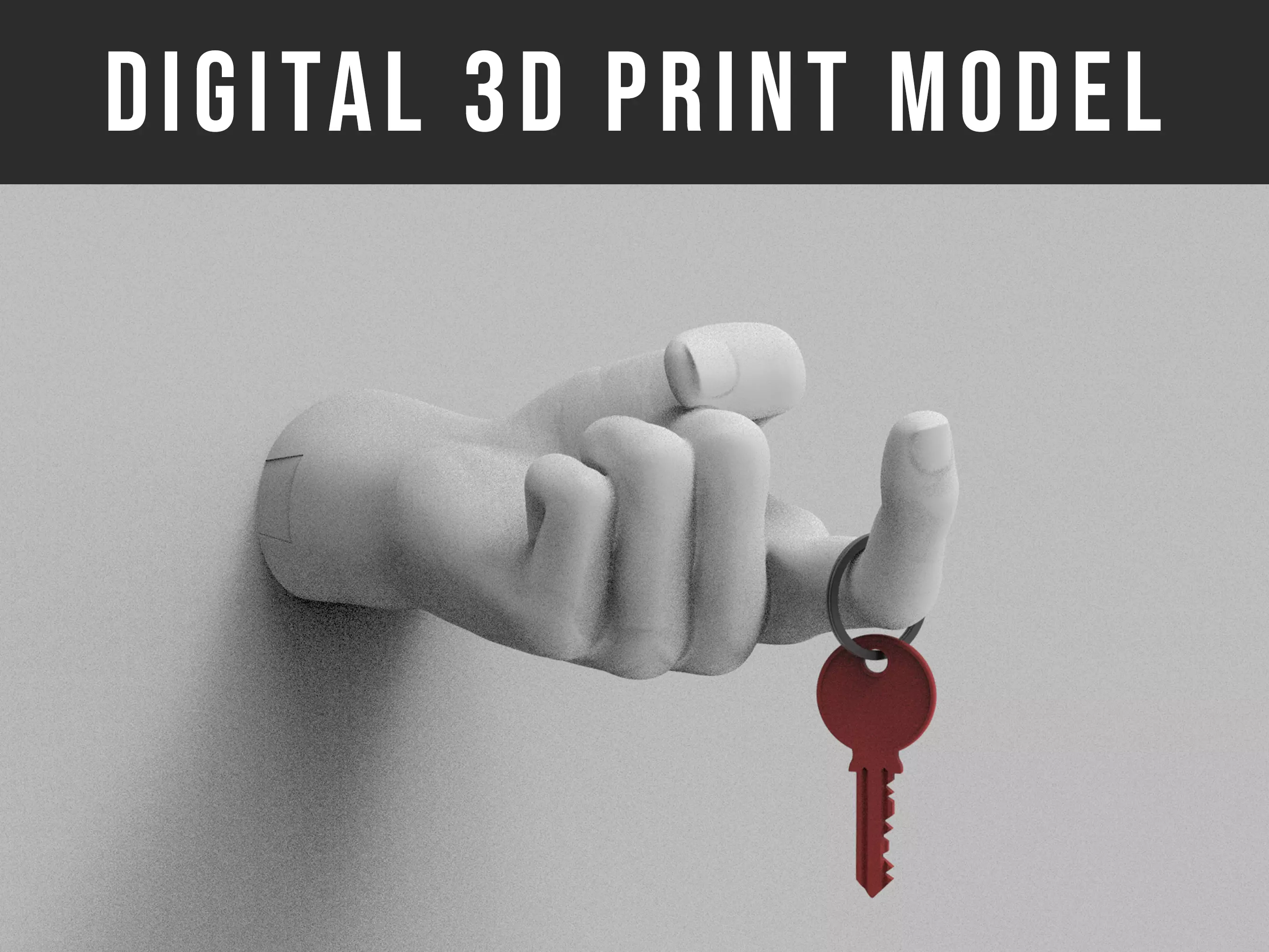 Key Holder Hand Sculpture 3D print model_0