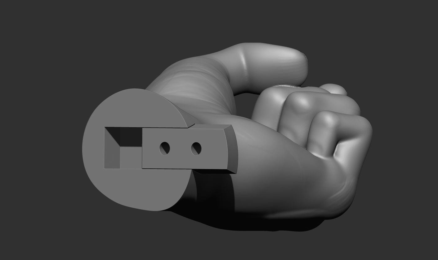 Key Holder Hand Sculpture 3D print model_3