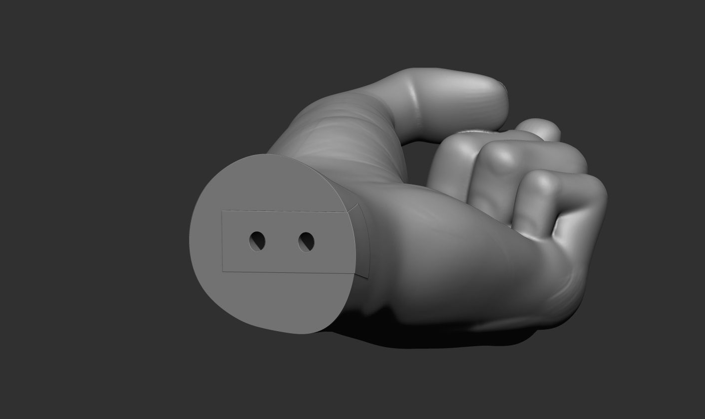 Key Holder Hand Sculpture 3D print model_1