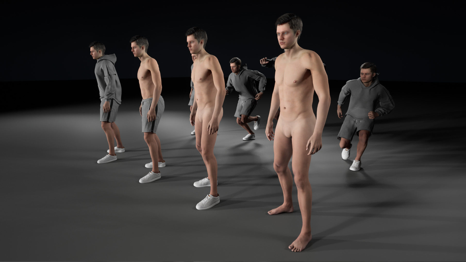 Man Sport Outfit - Modular - Rigged Low-poly 3D model_16